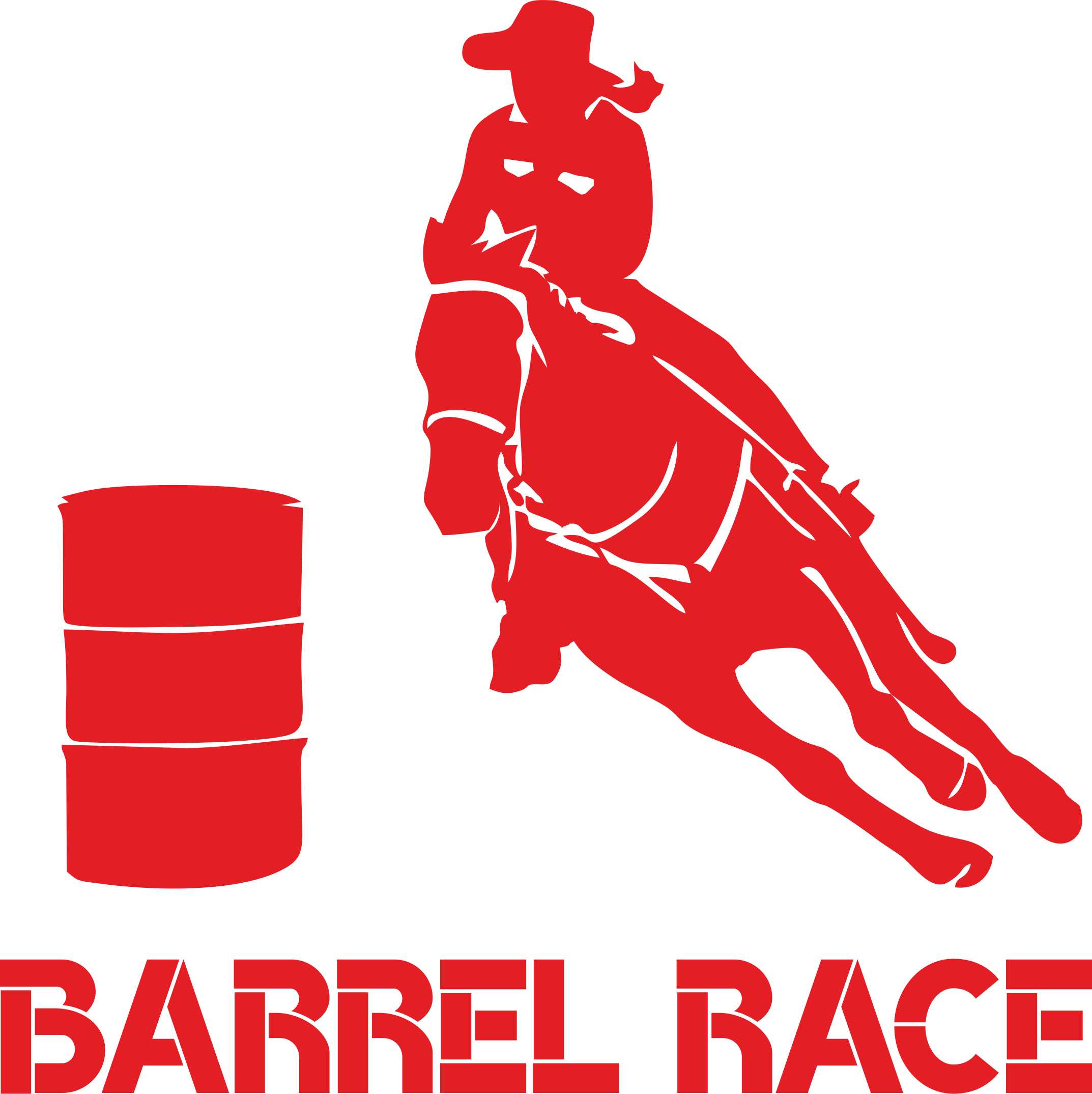 Samolepka barrel race