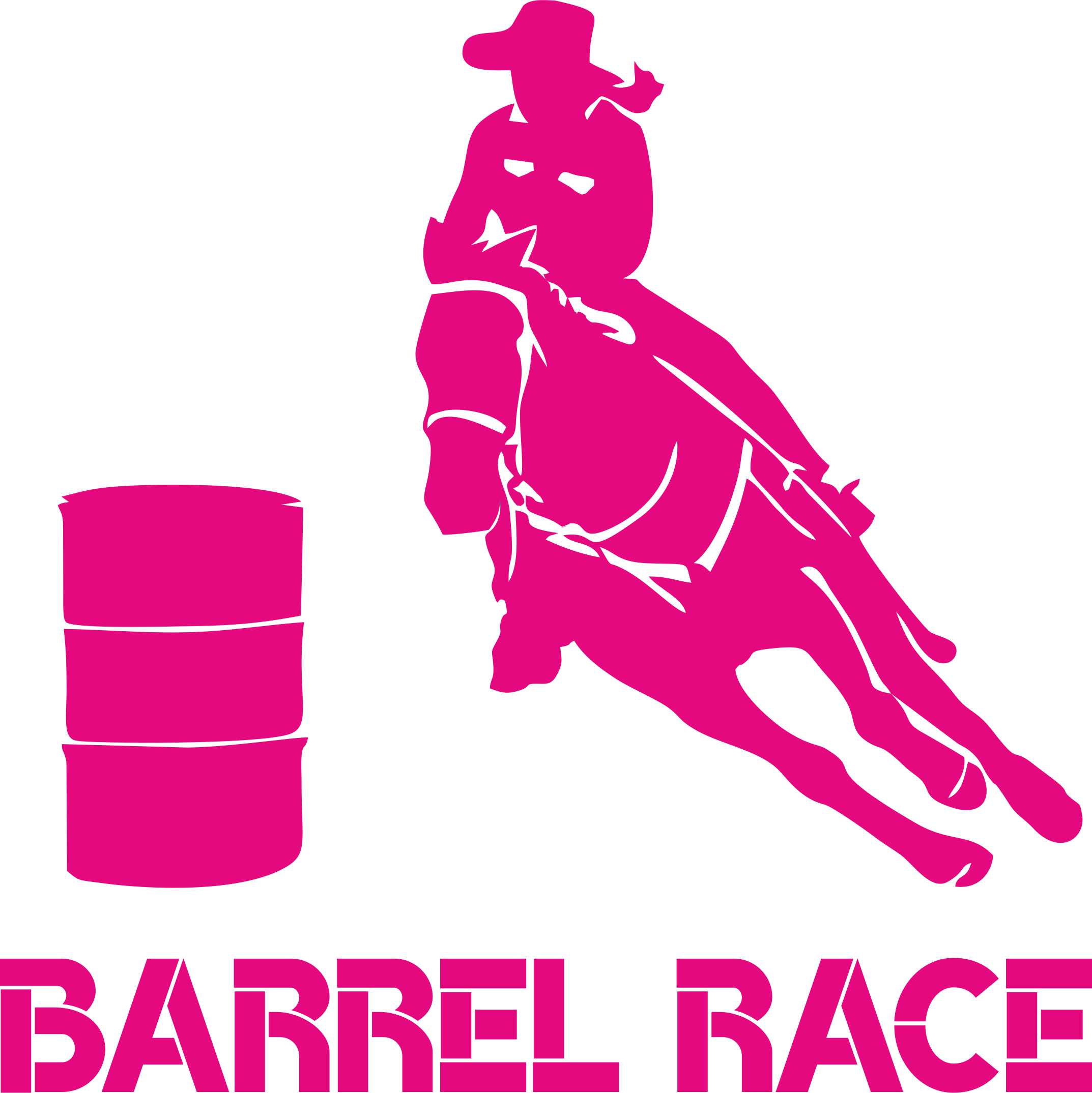 Samolepka barrel race