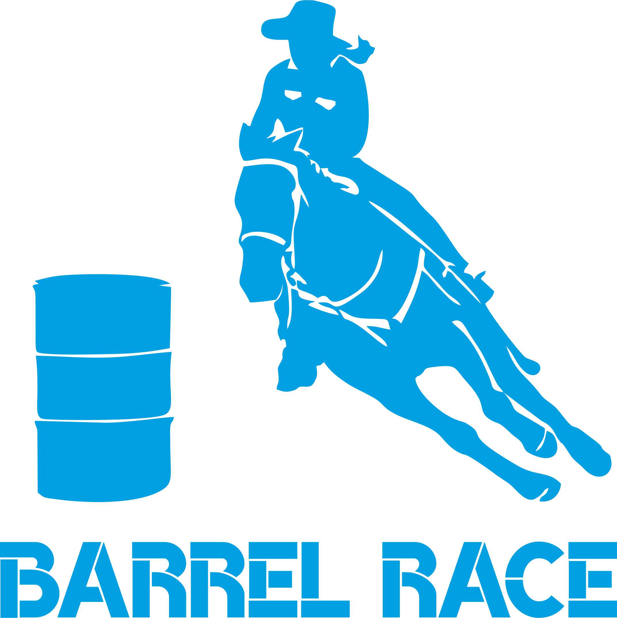 Samolepka barrel race