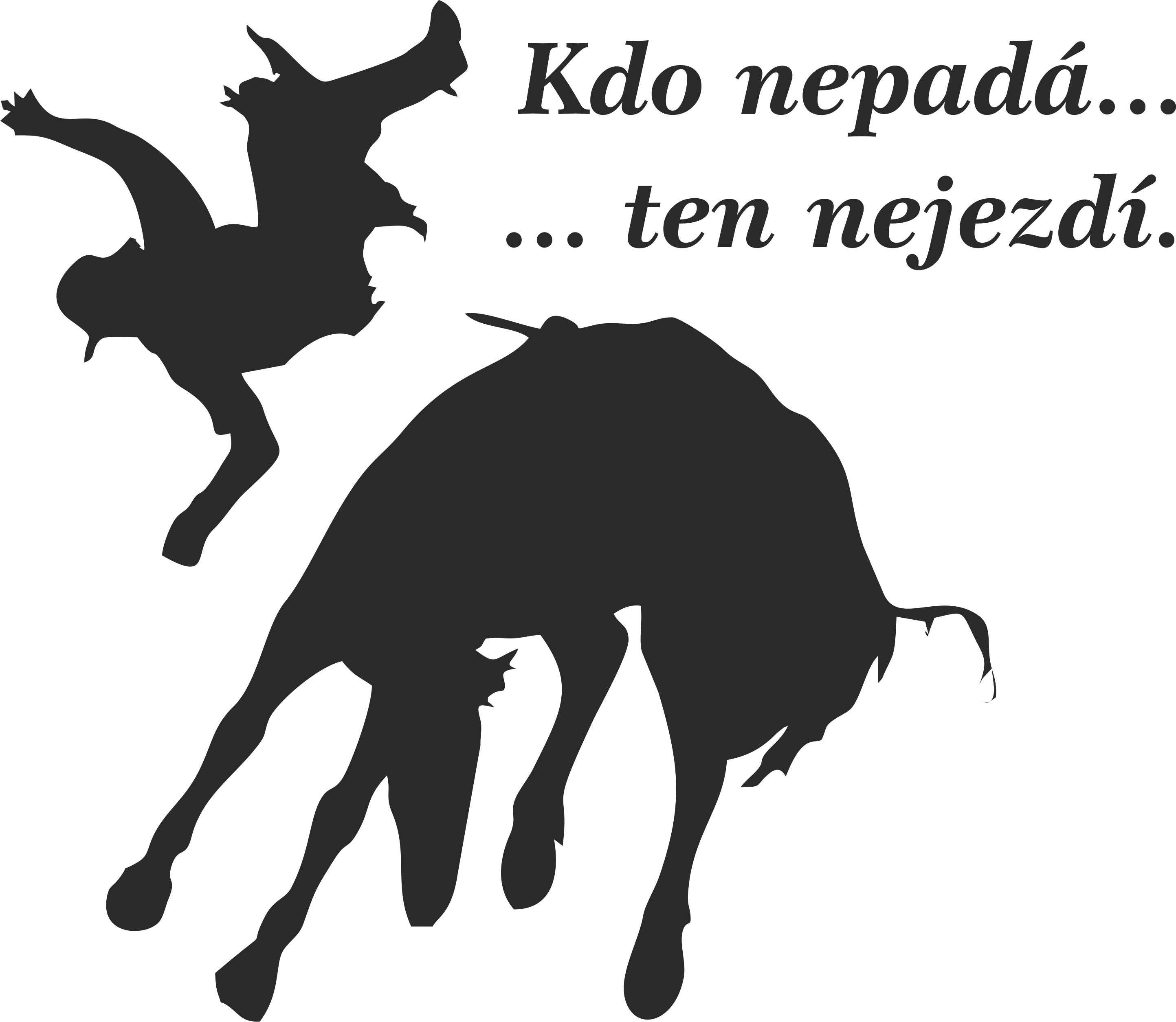 Samolepka kdo nepadá, ten nejezdí