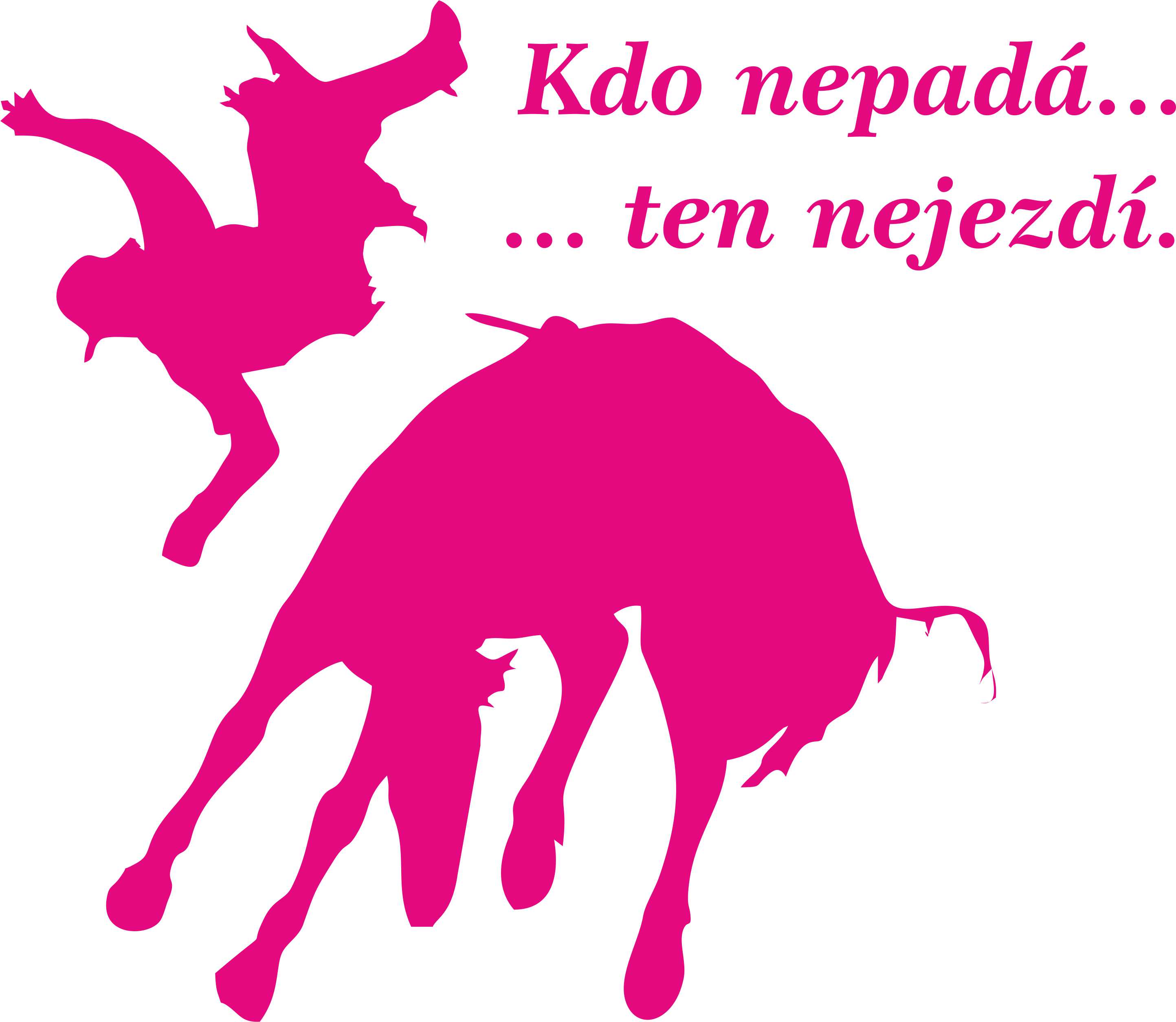 Samolepka kdo nepadá, ten nejezdí