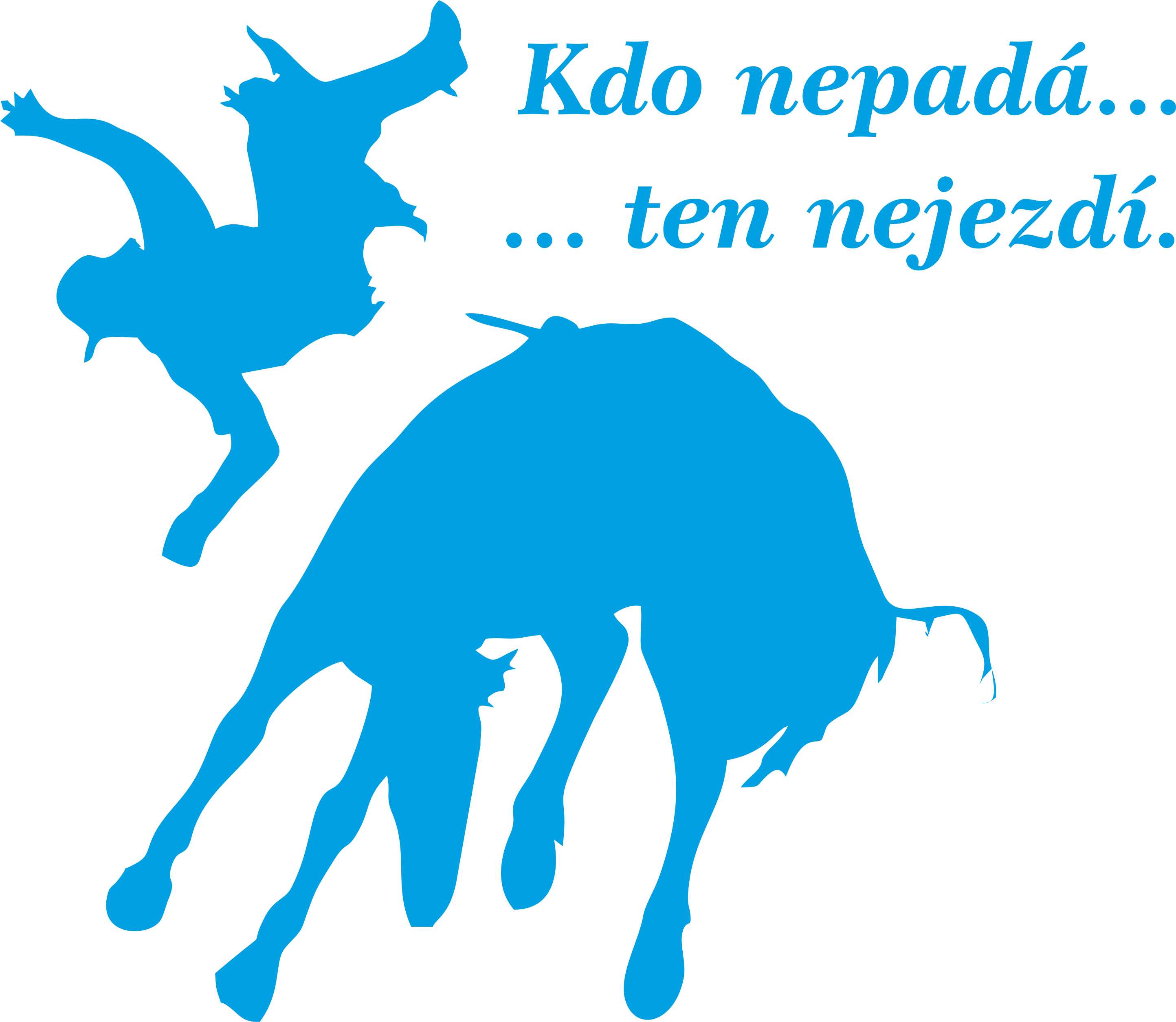 Samolepka kdo nepadá, ten nejezdí