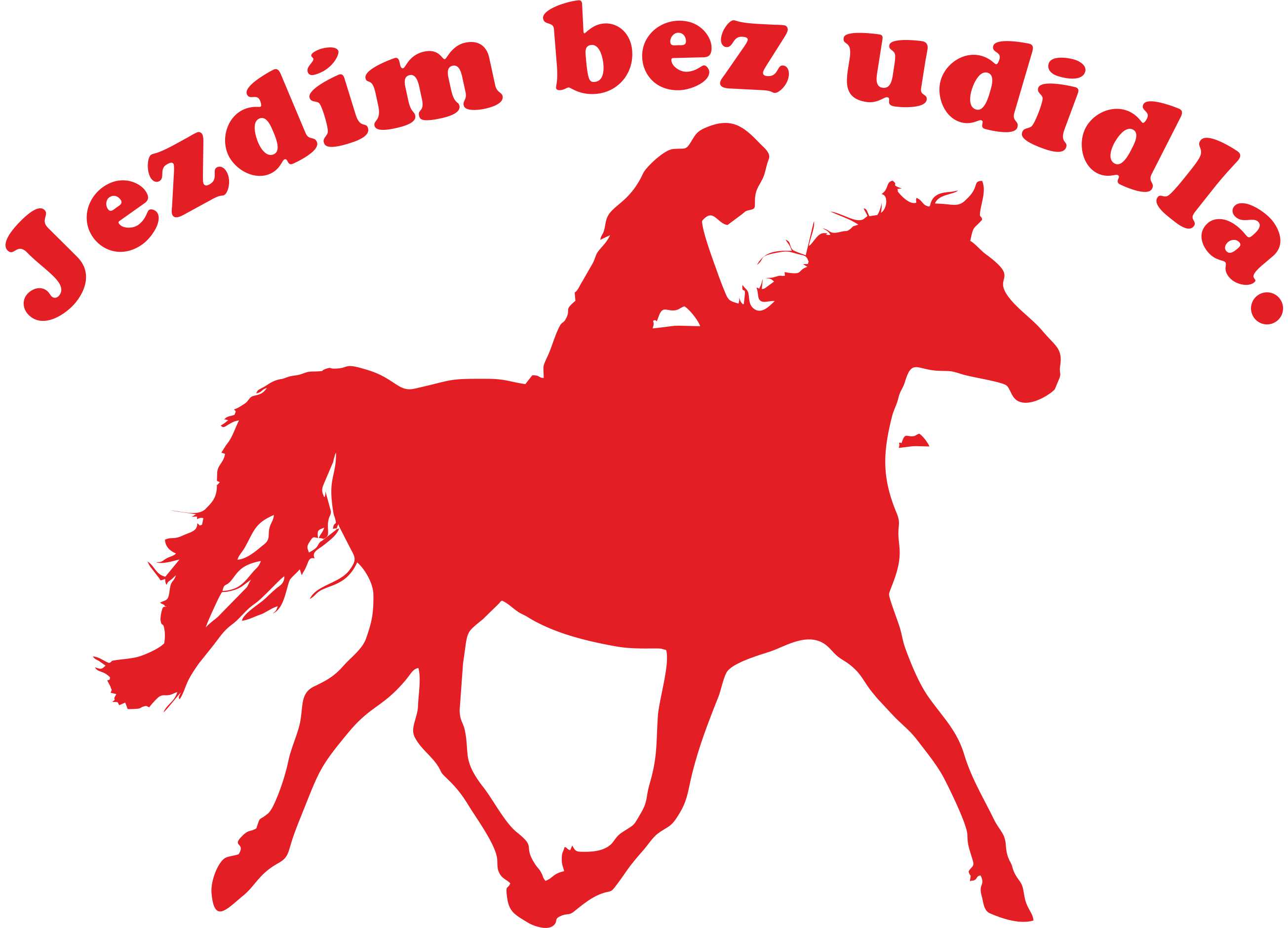 Samolepka jezdím bez udidla