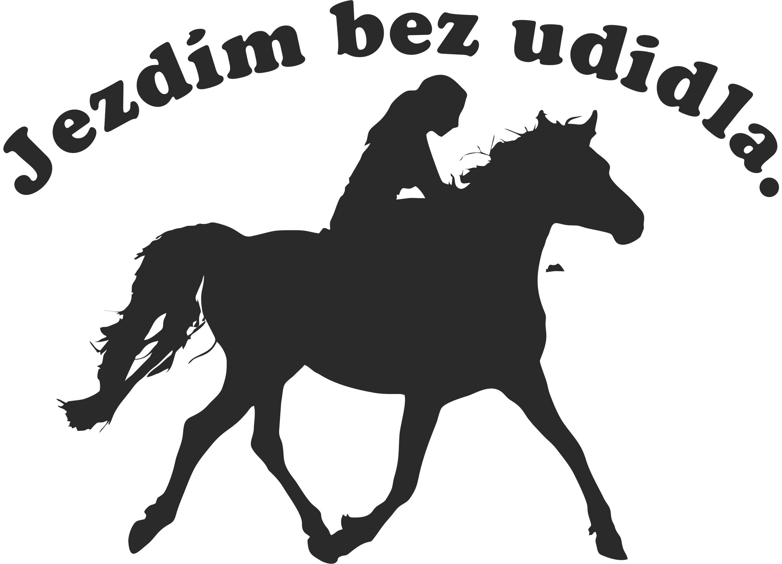Samolepka jezdím bez udidla