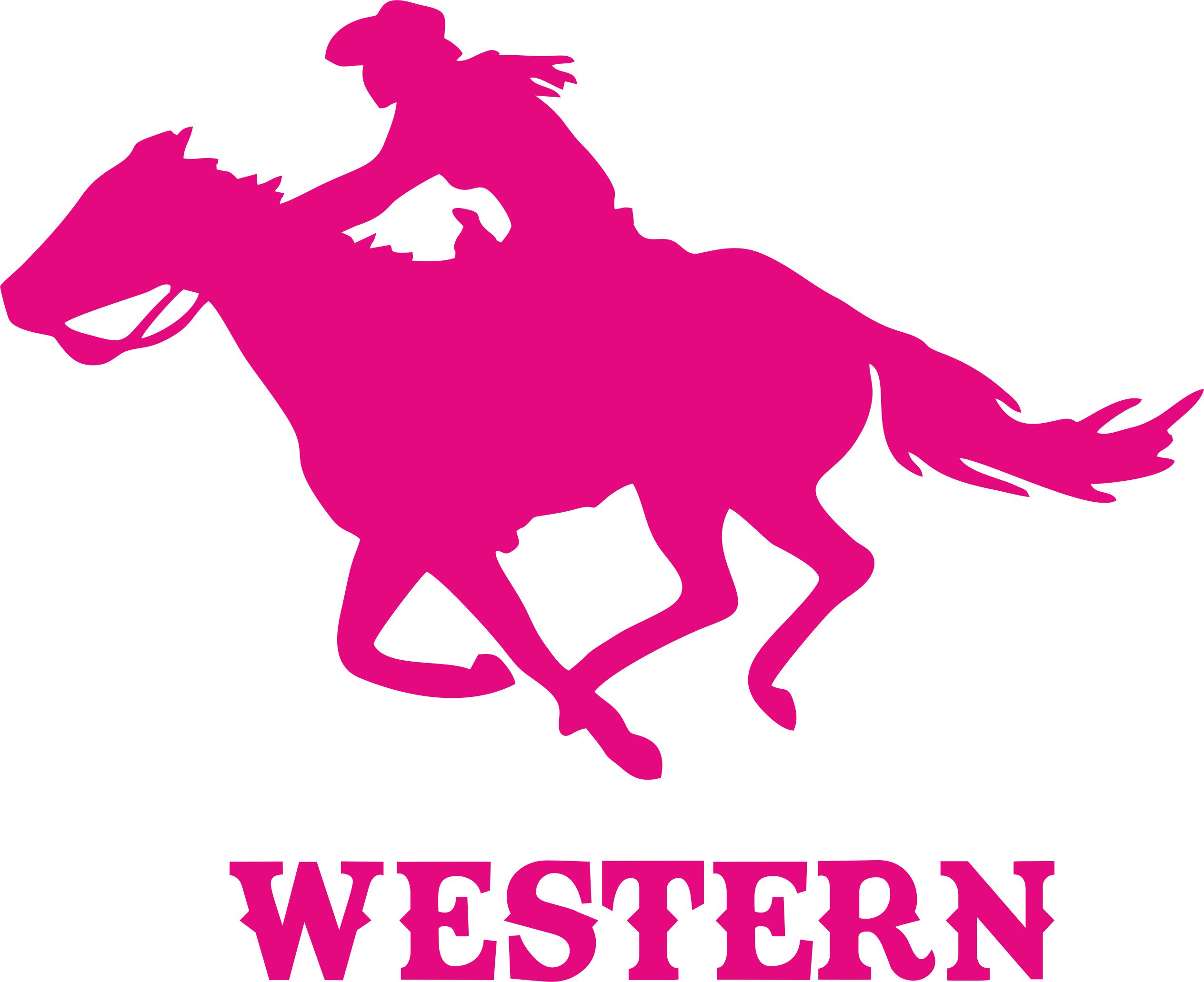 Samolepka westernová jezdkyně