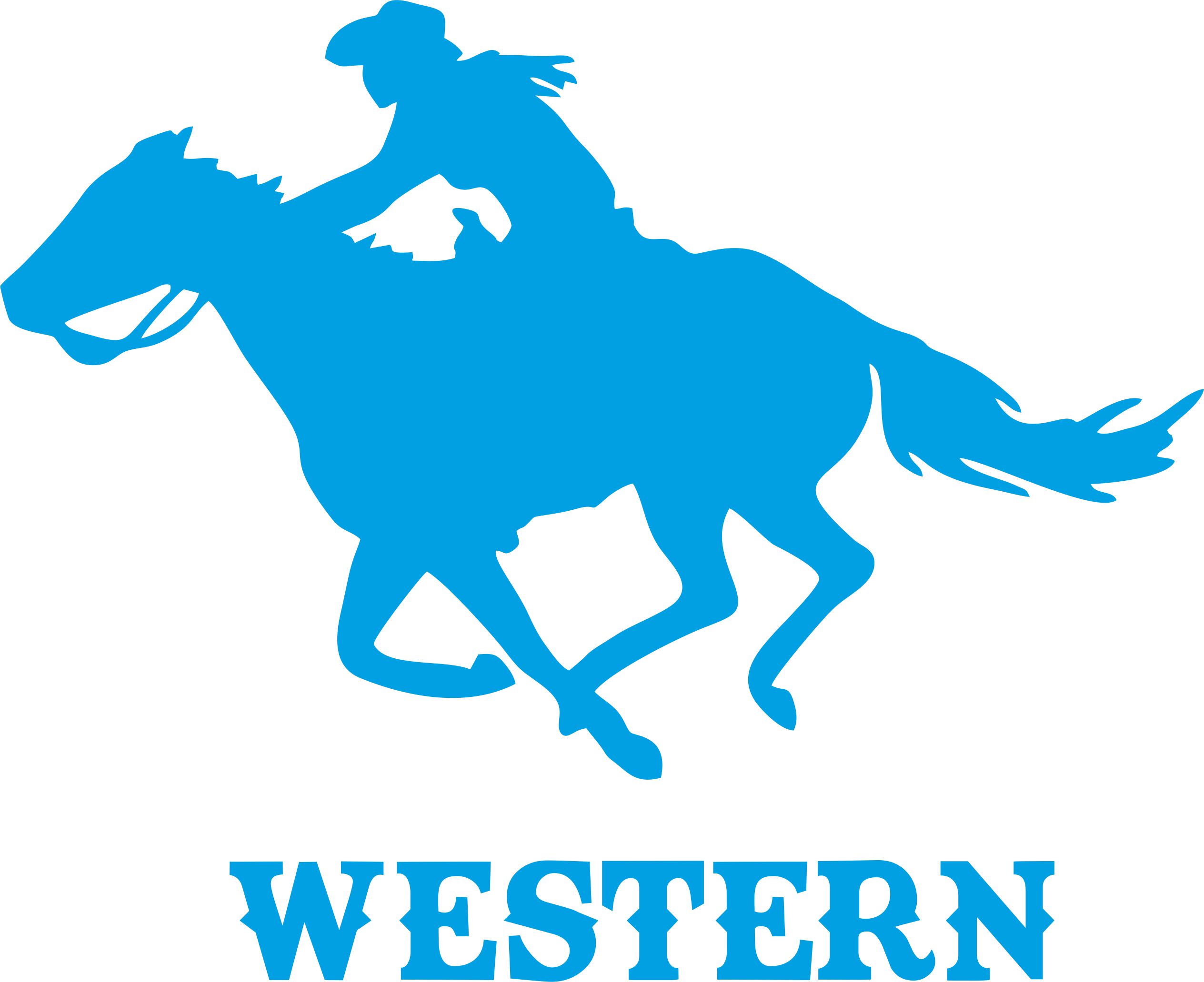 Samolepka westernová jezdkyně