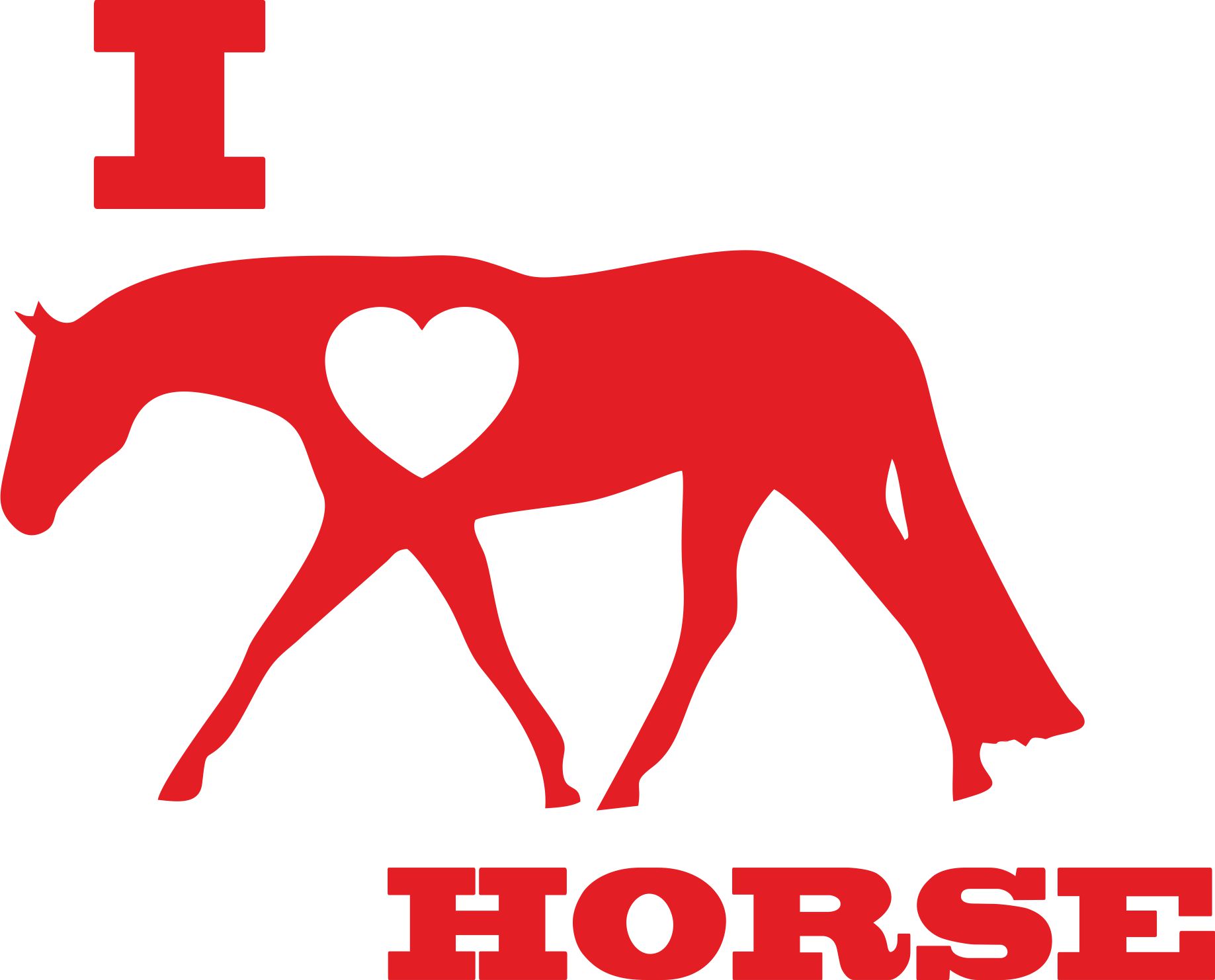 Samolepka i love horse