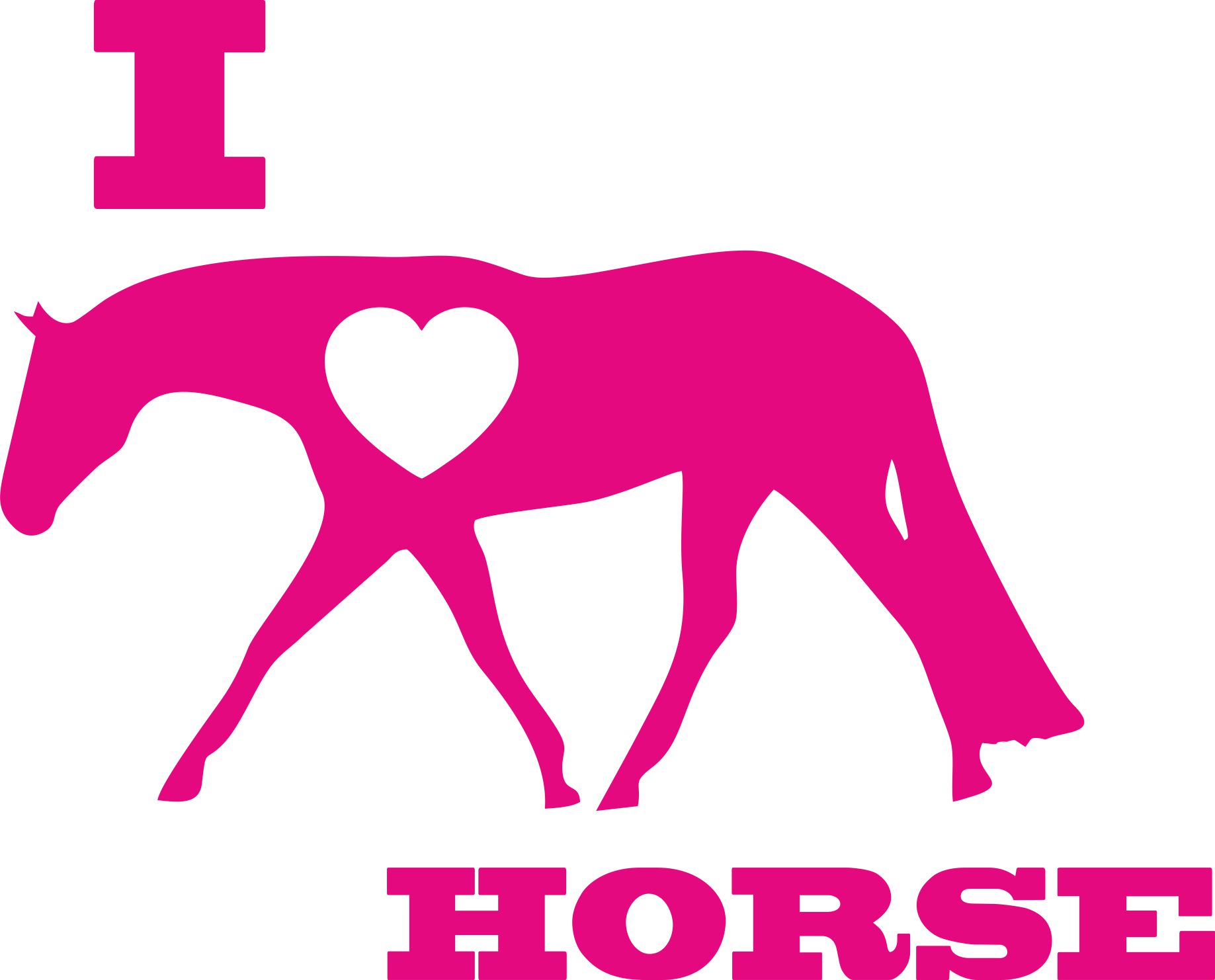 Samolepka i love horse