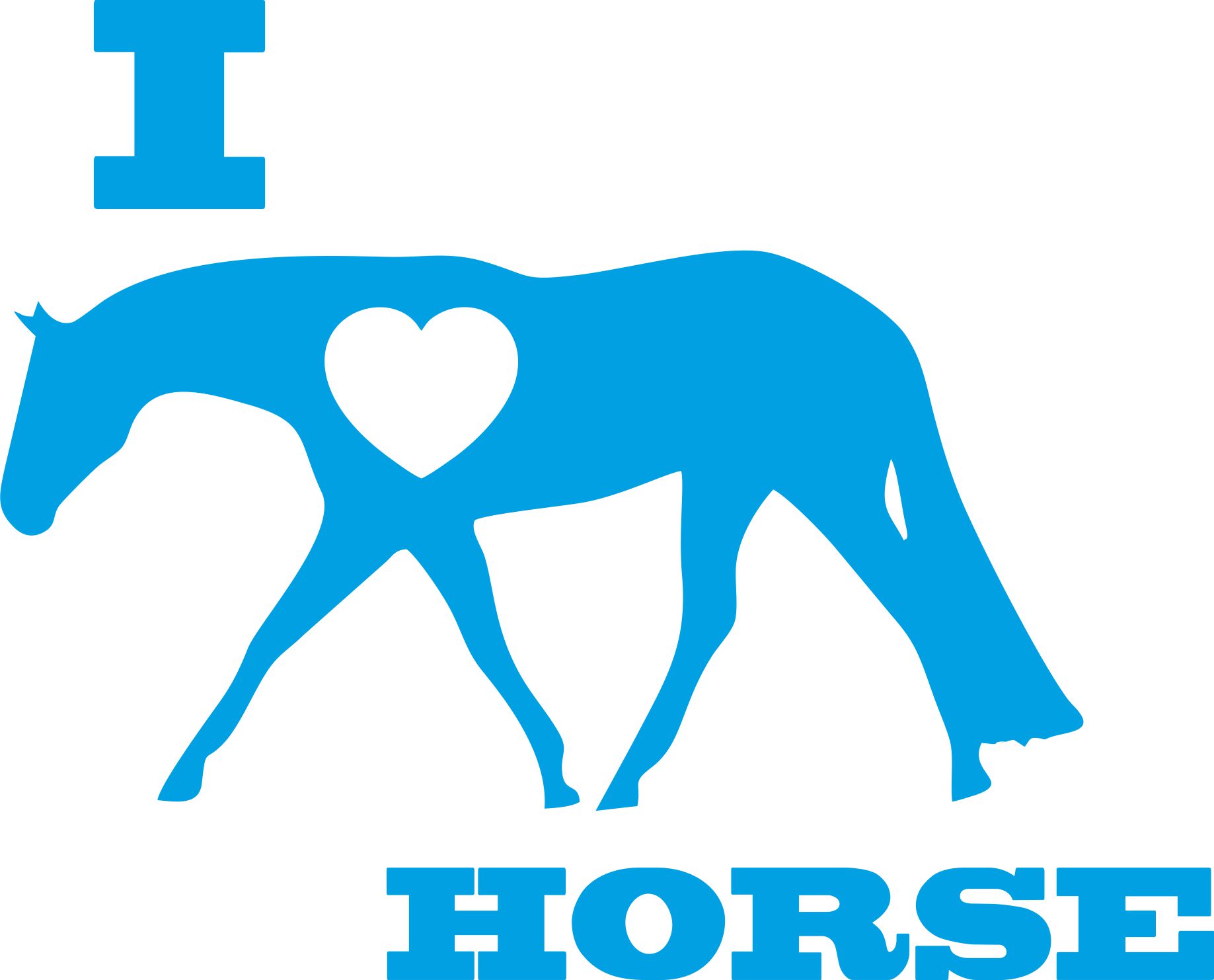 Samolepka i love horse