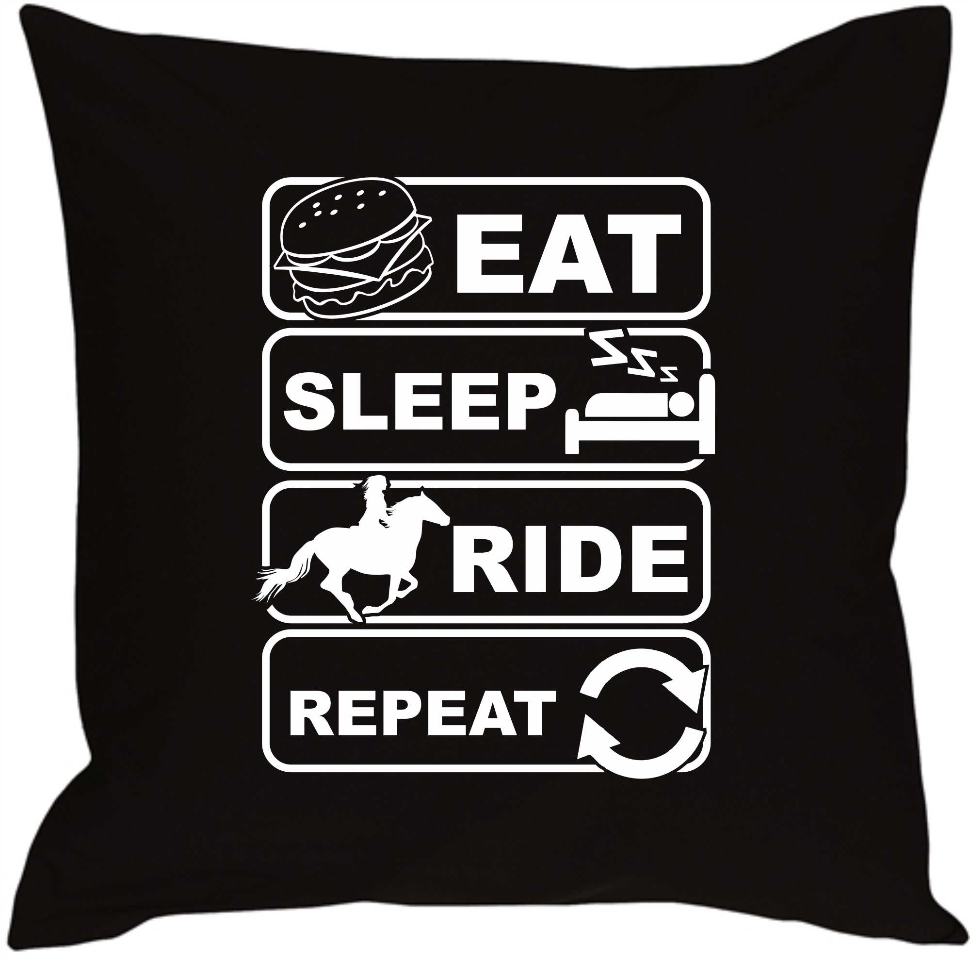 Polštář eat sleep ride repeat 