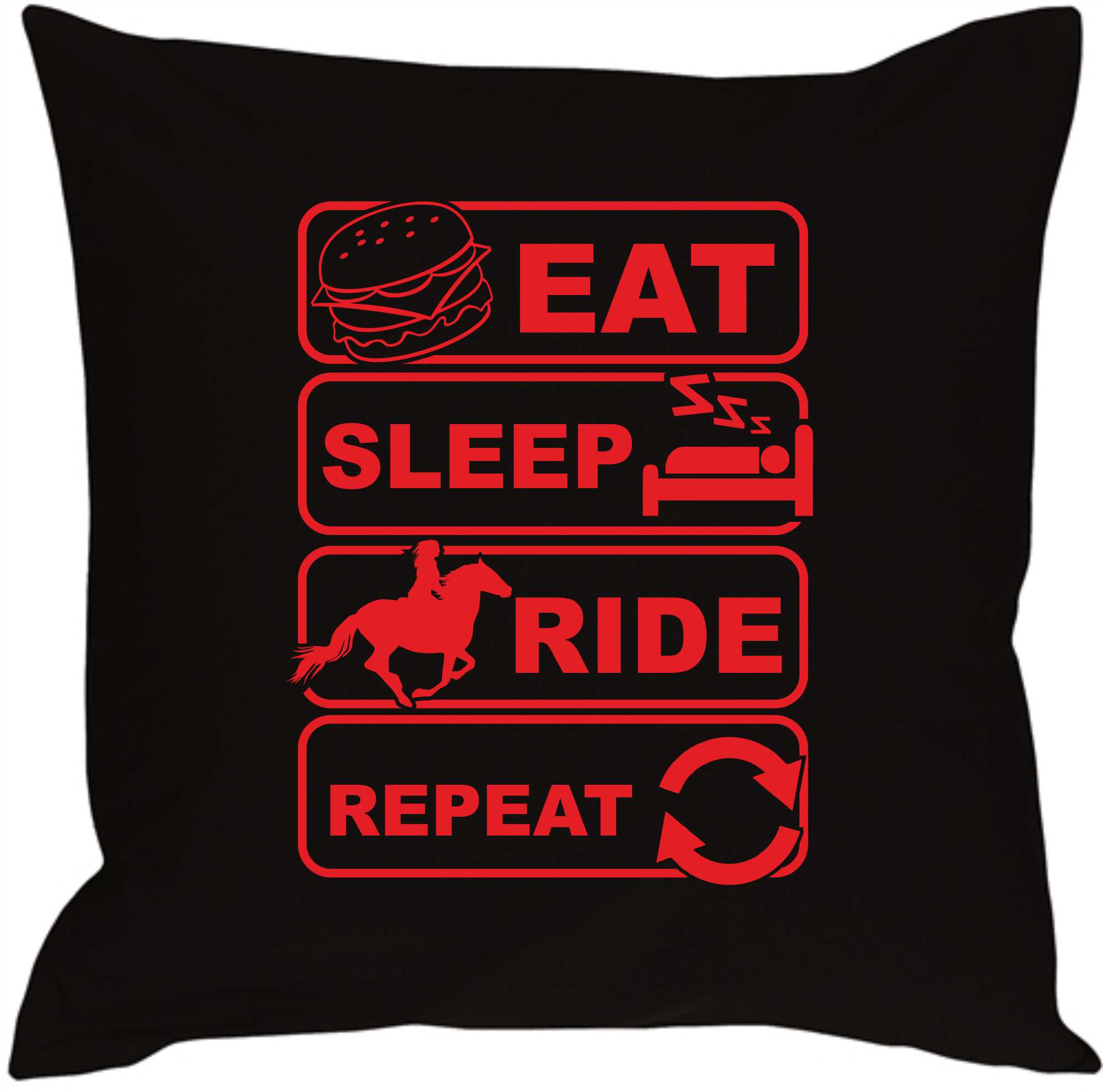 Polštář eat sleep ride repeat 