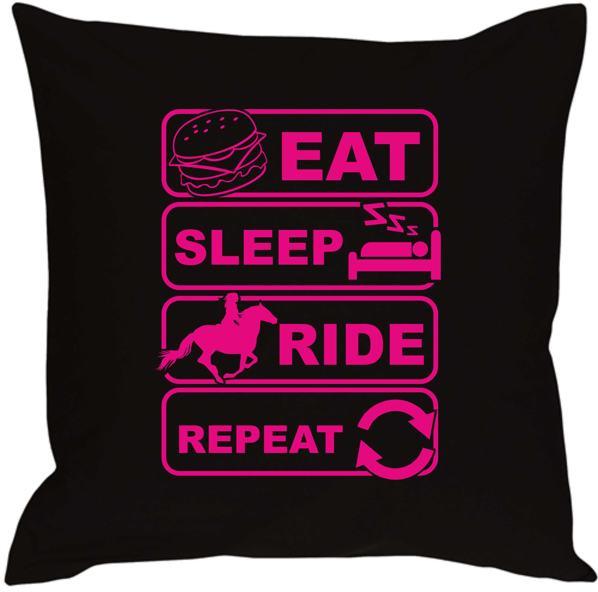 Polštář eat sleep ride repeat 