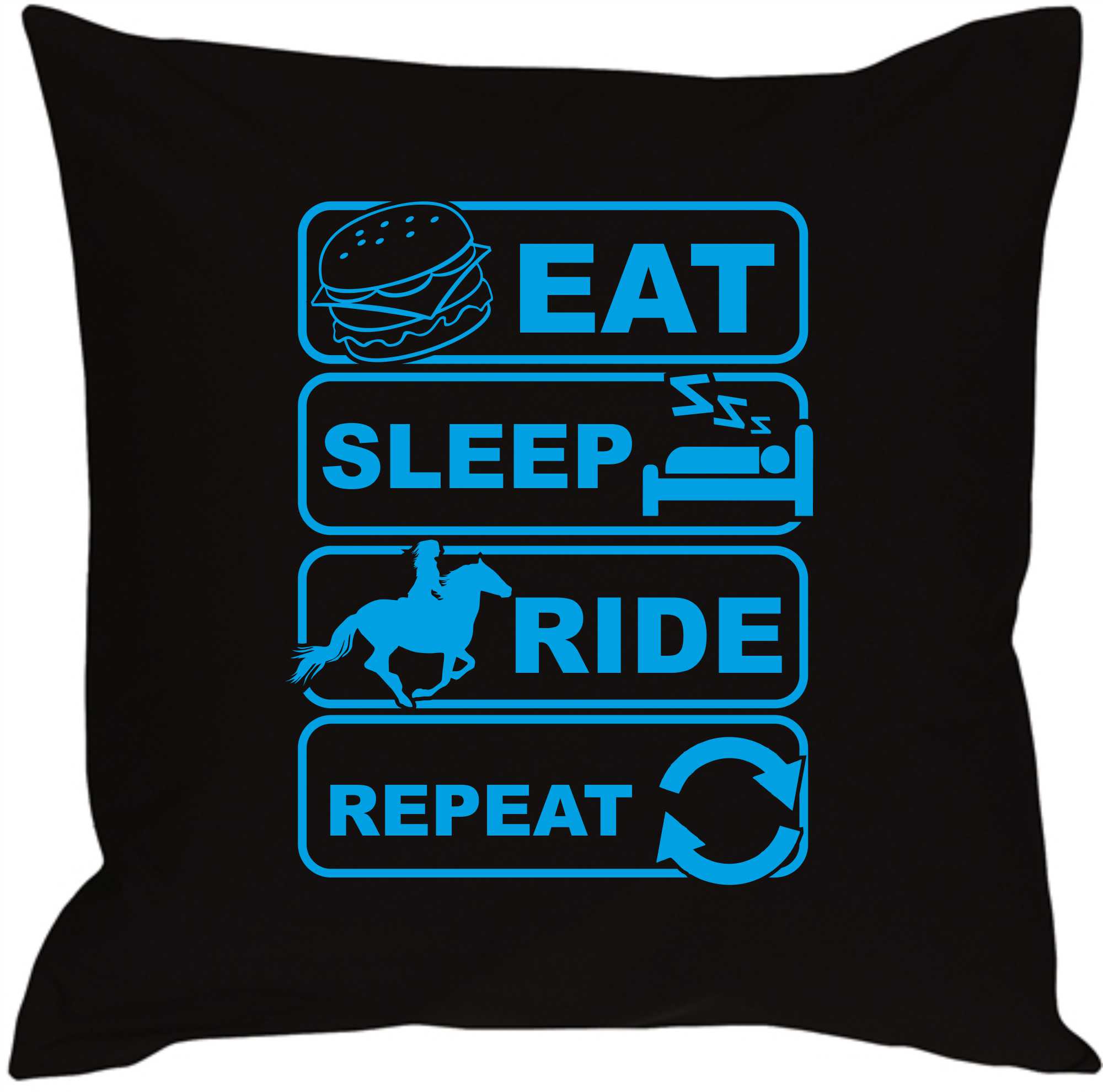 Polštář eat sleep ride repeat 