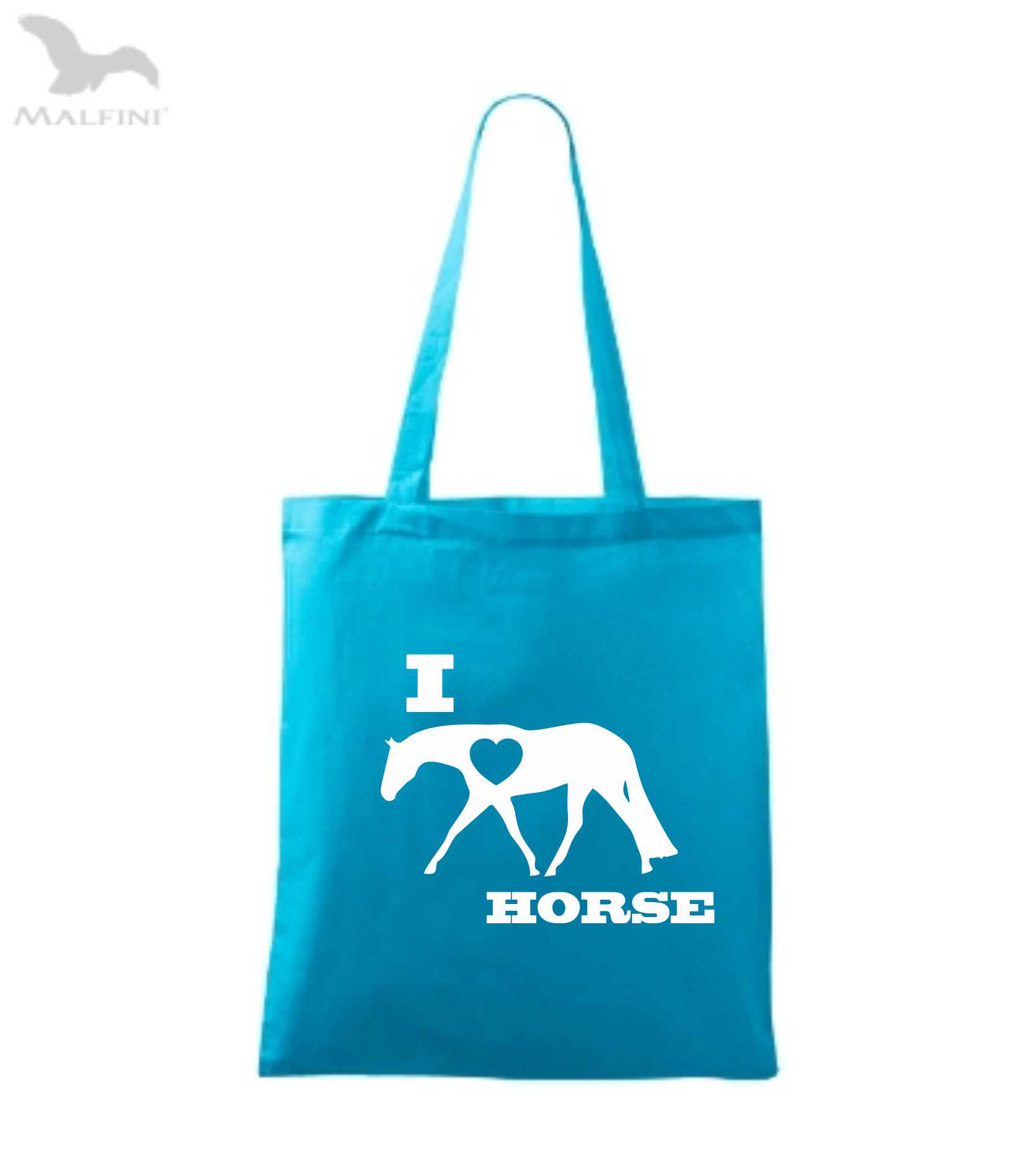 Látková taška s motivem i love horse