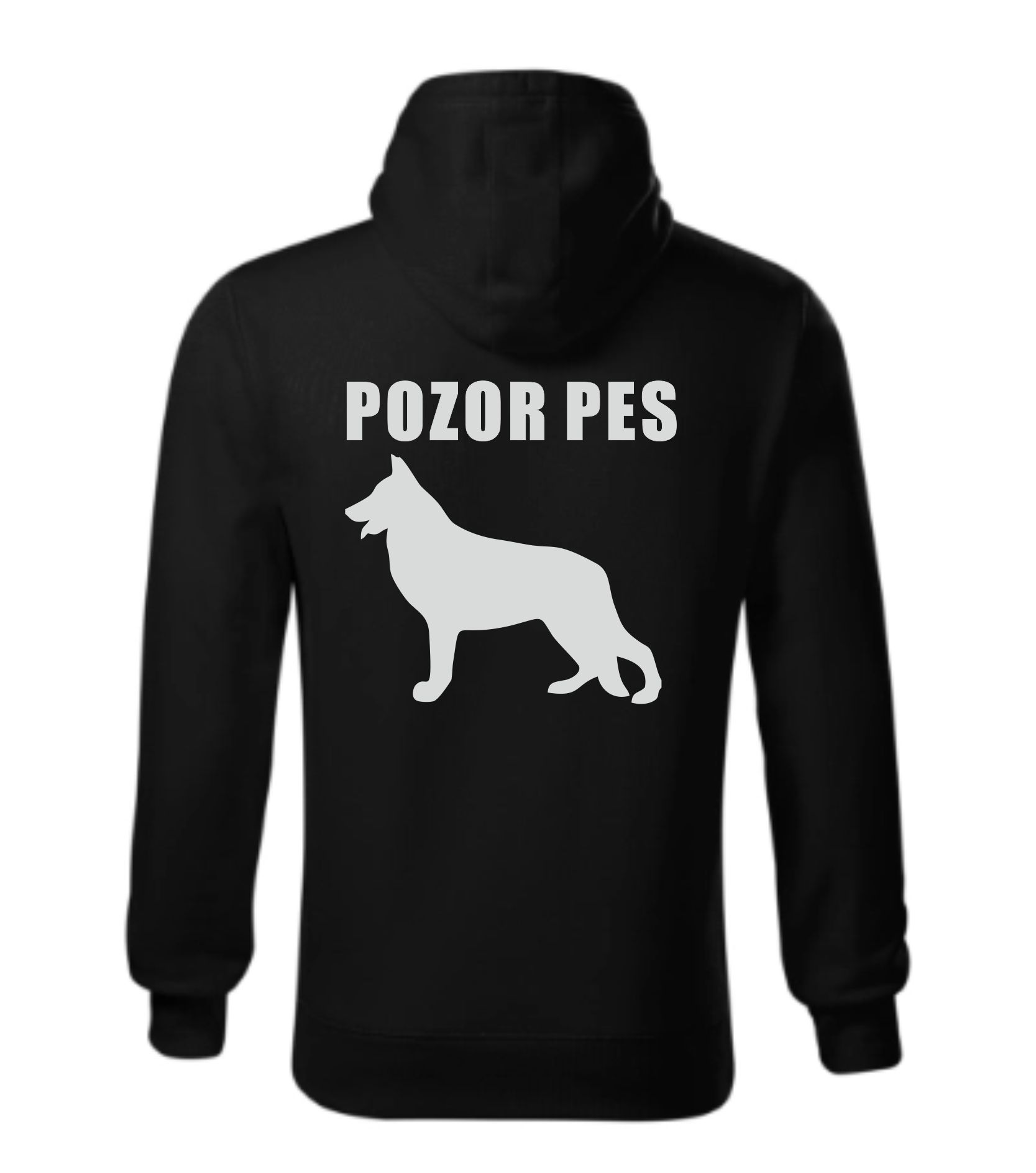 Mikina pozor pes - reflexní