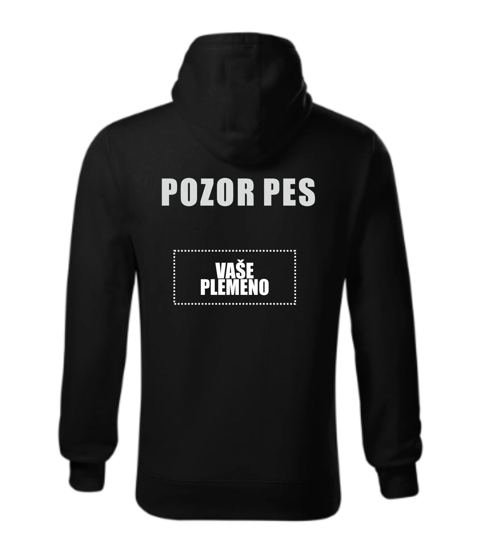 Mikina pozor pes - reflexní