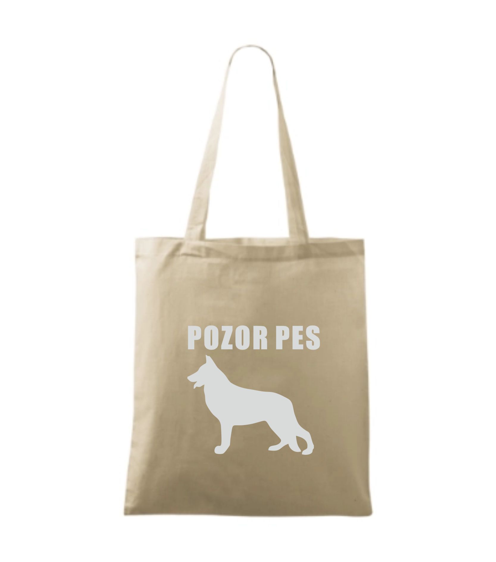 Látková taška pozor pes - reflexní