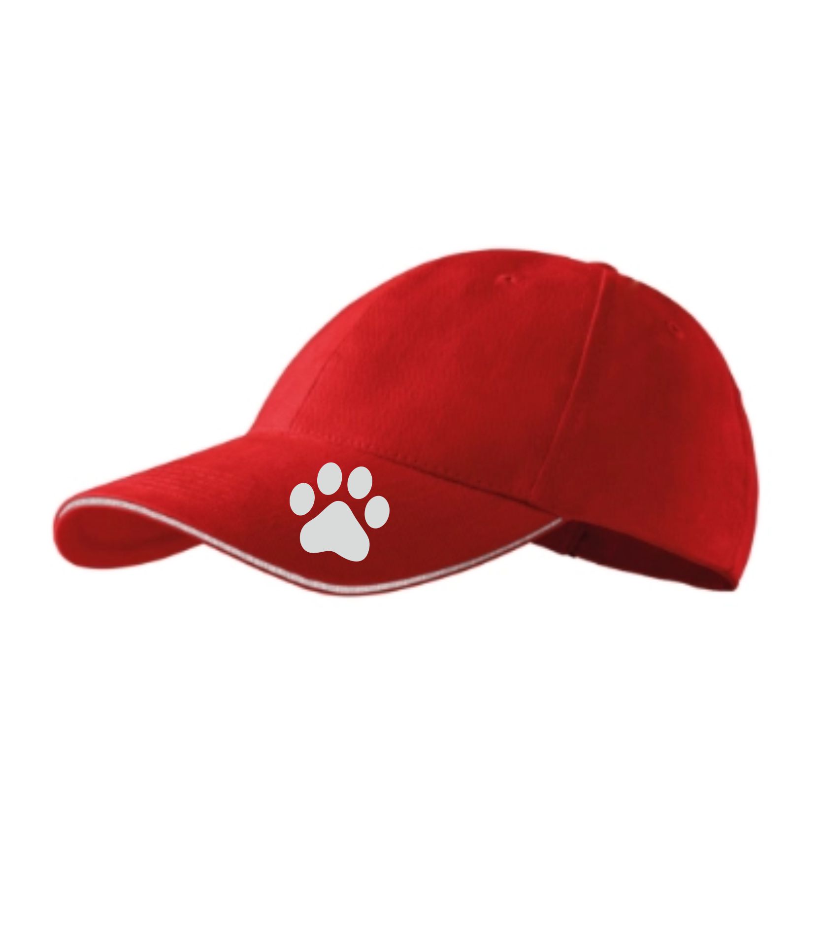 kšiltovka s motivem psích stop - reflexní