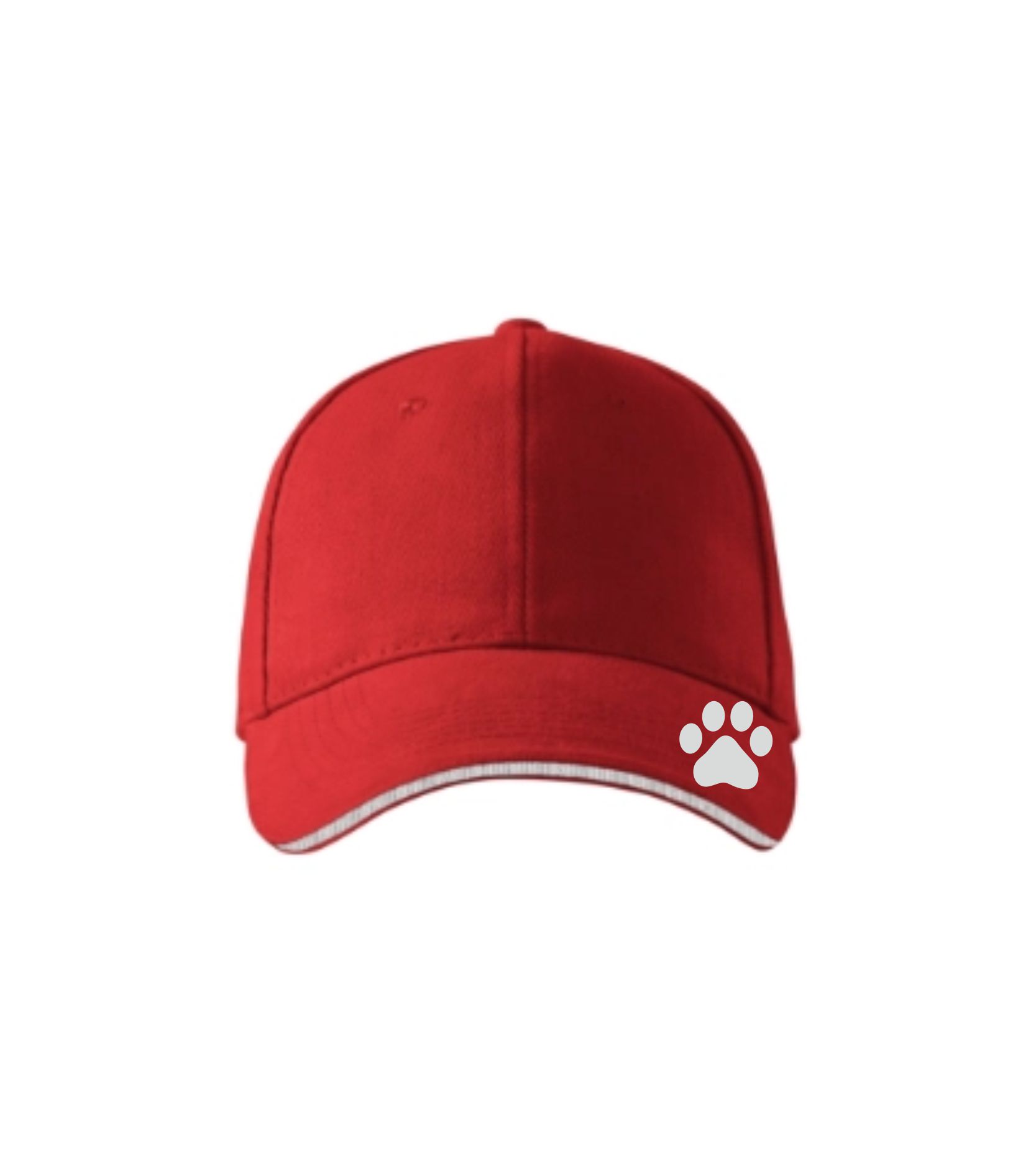 kšiltovka s motivem psích stop - reflexní