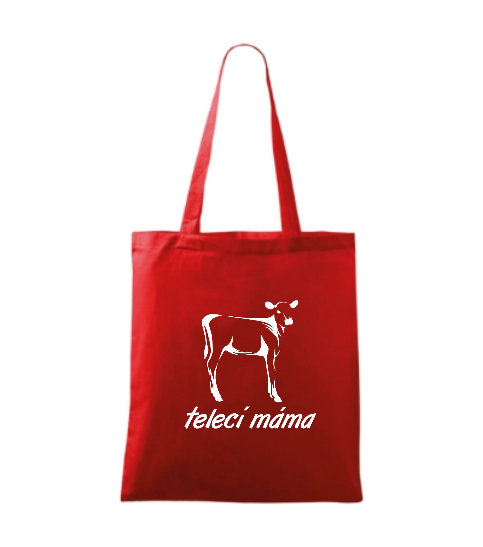 Látková taška s motivem telecí máma