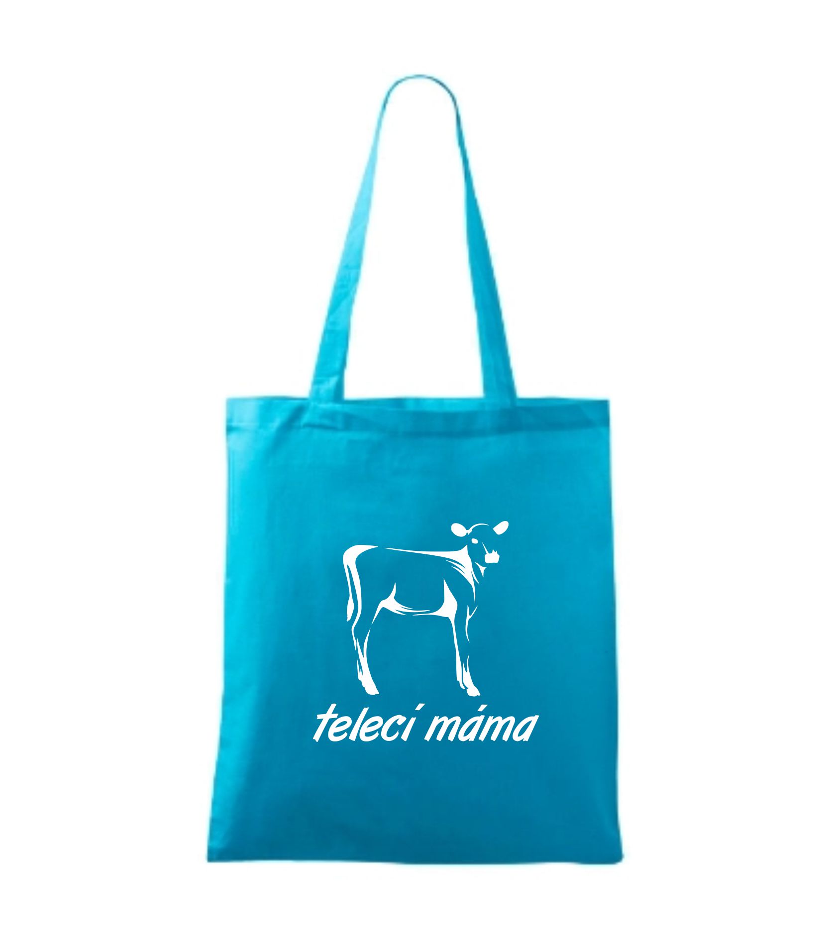 Látková taška s motivem telecí máma
