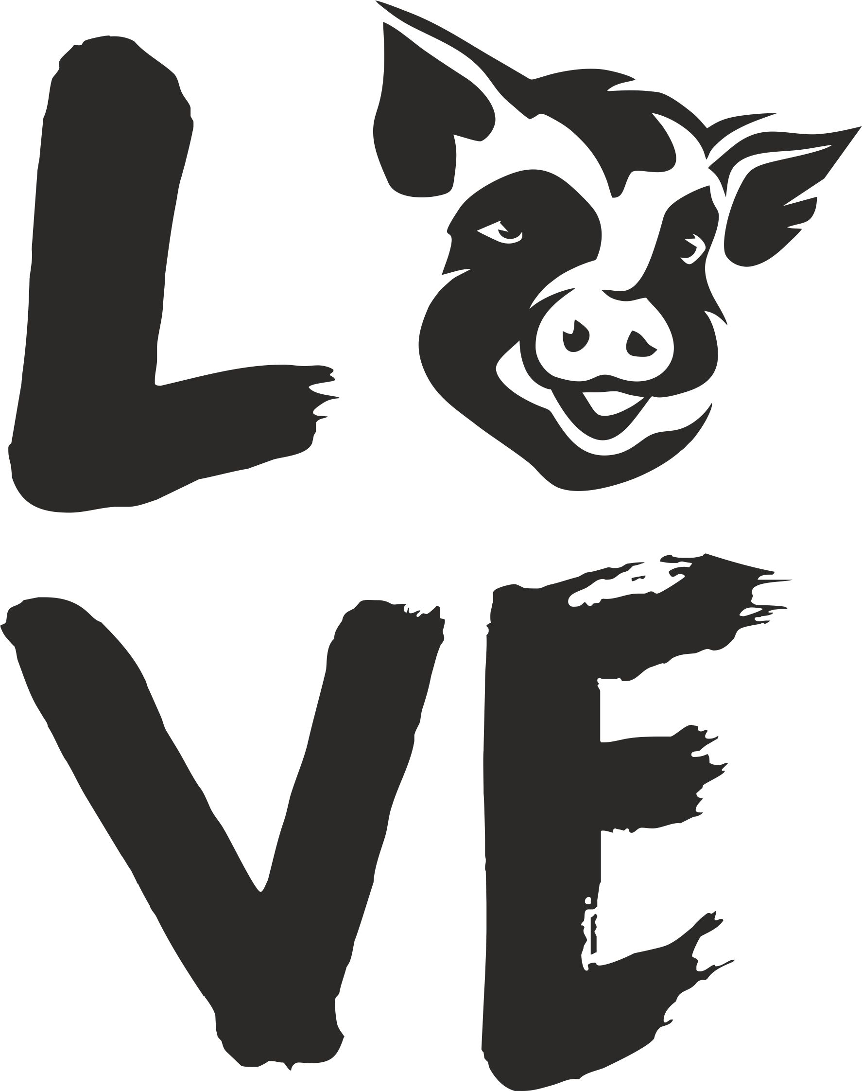 Samolepka love - prase