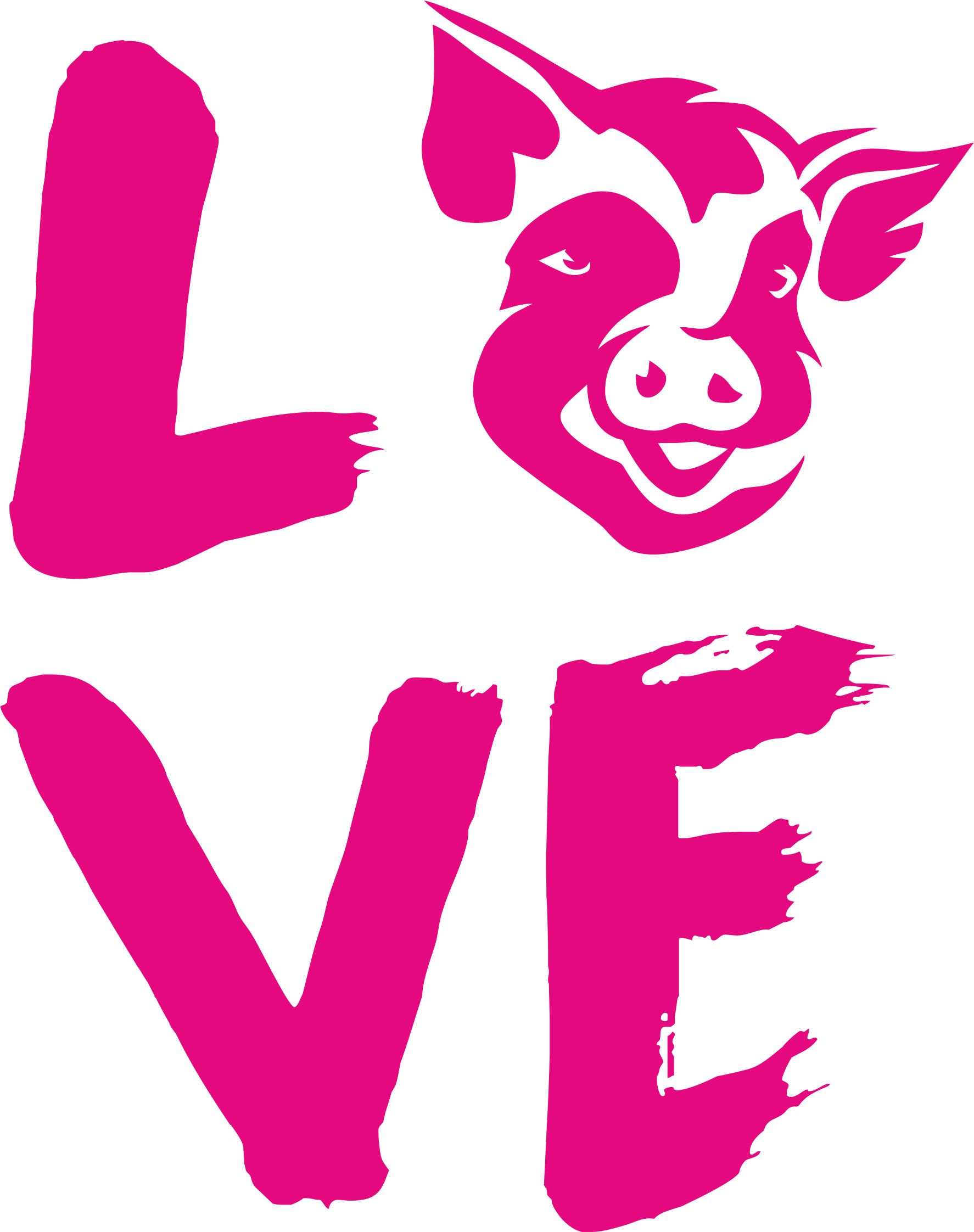 Samolepka love - prase