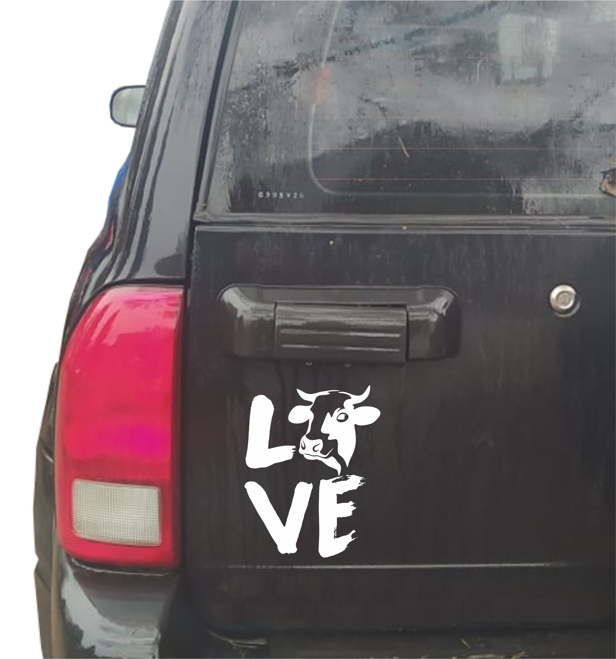 Samolepka love - kráva