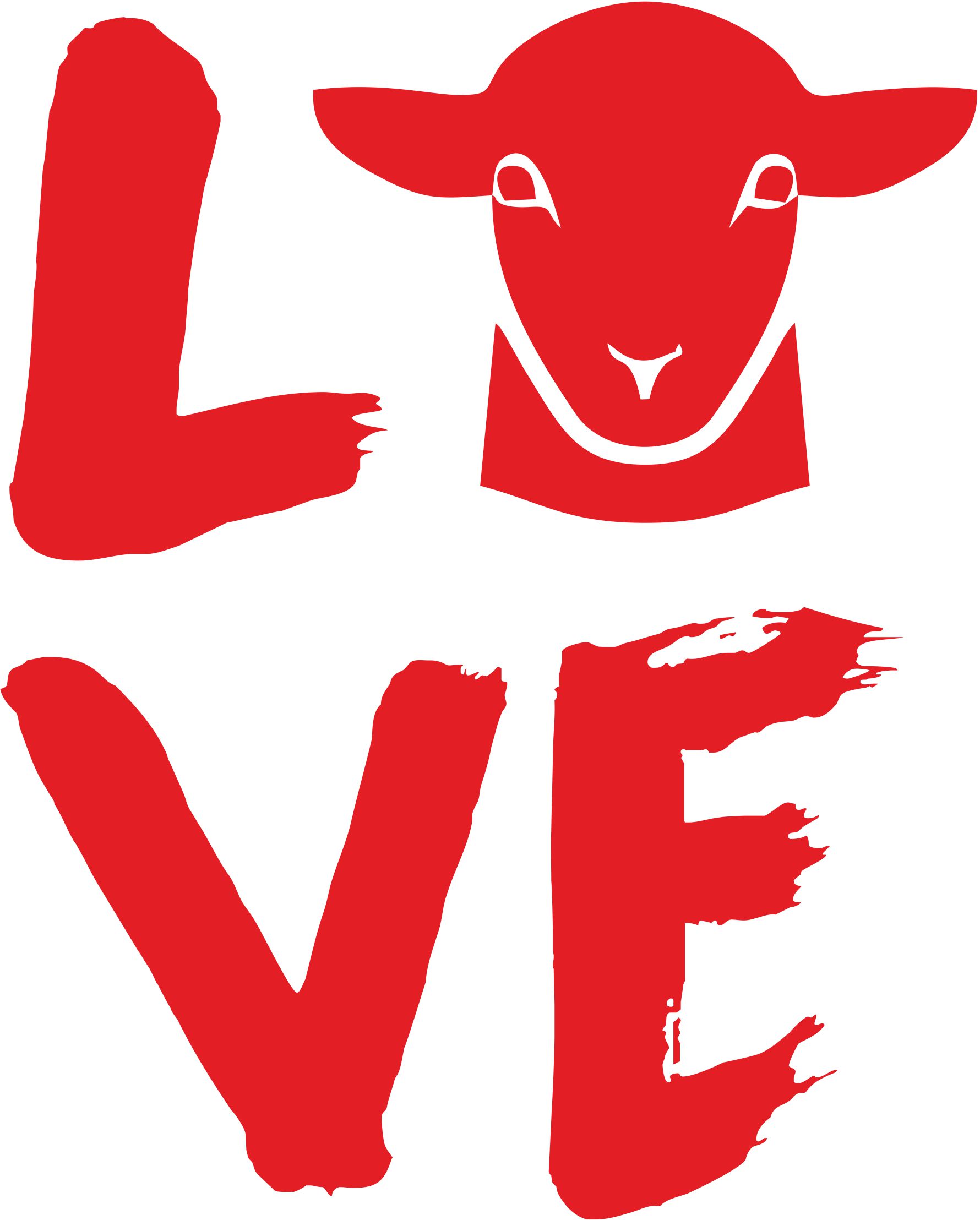 Samolepka love - ovce