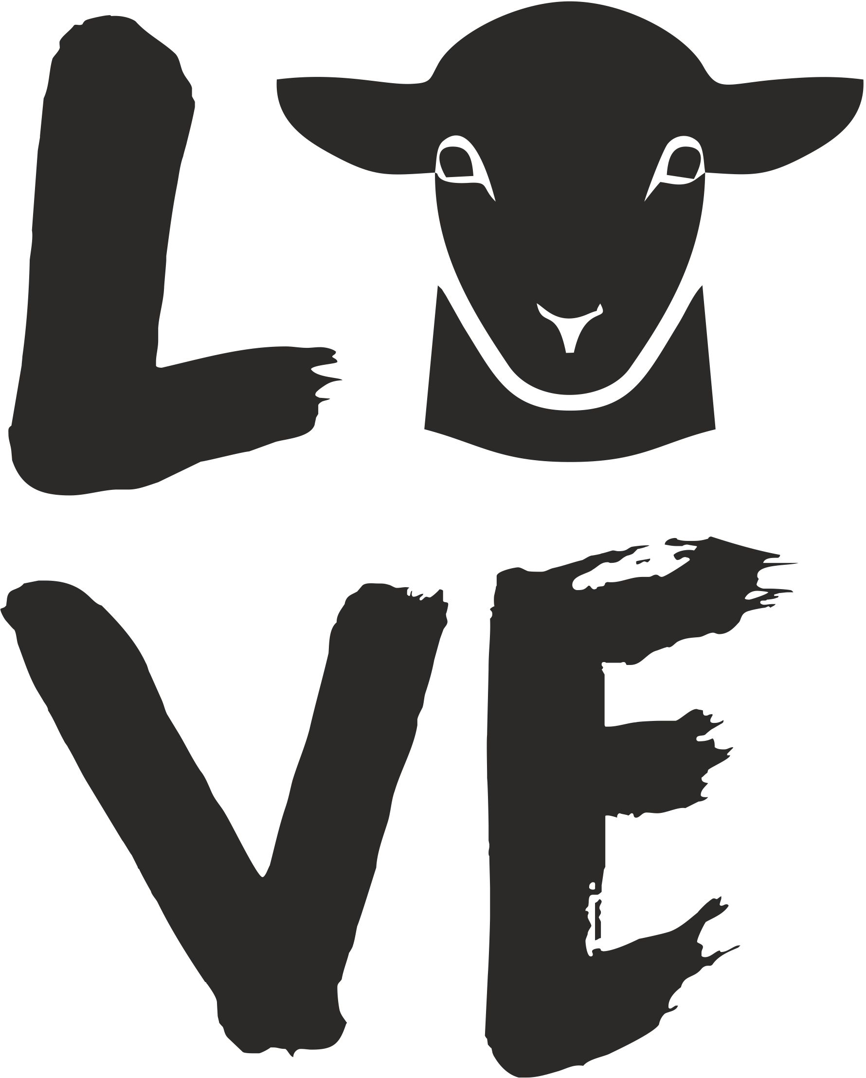 Samolepka love - ovce