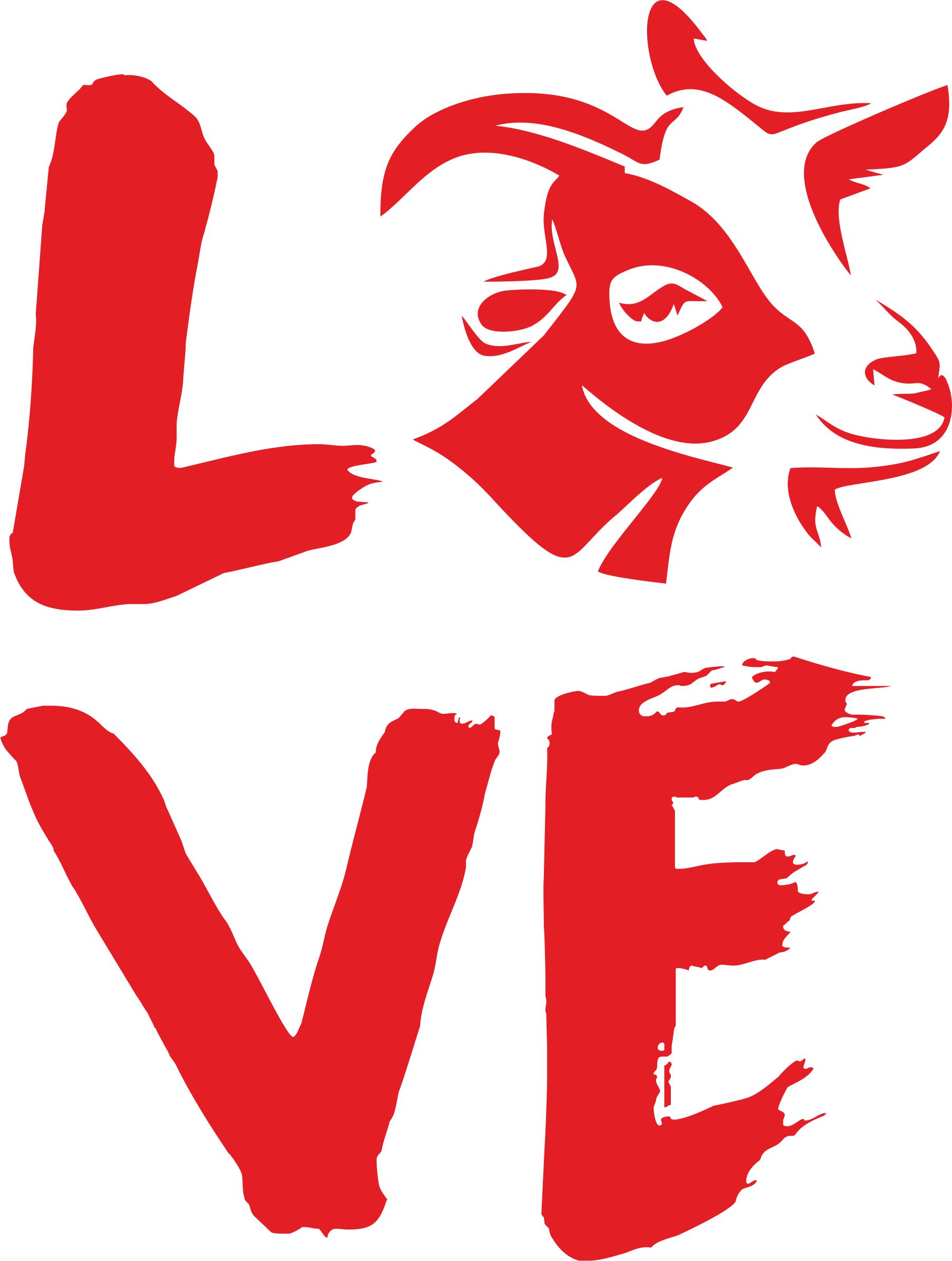 Samolepka love - koza