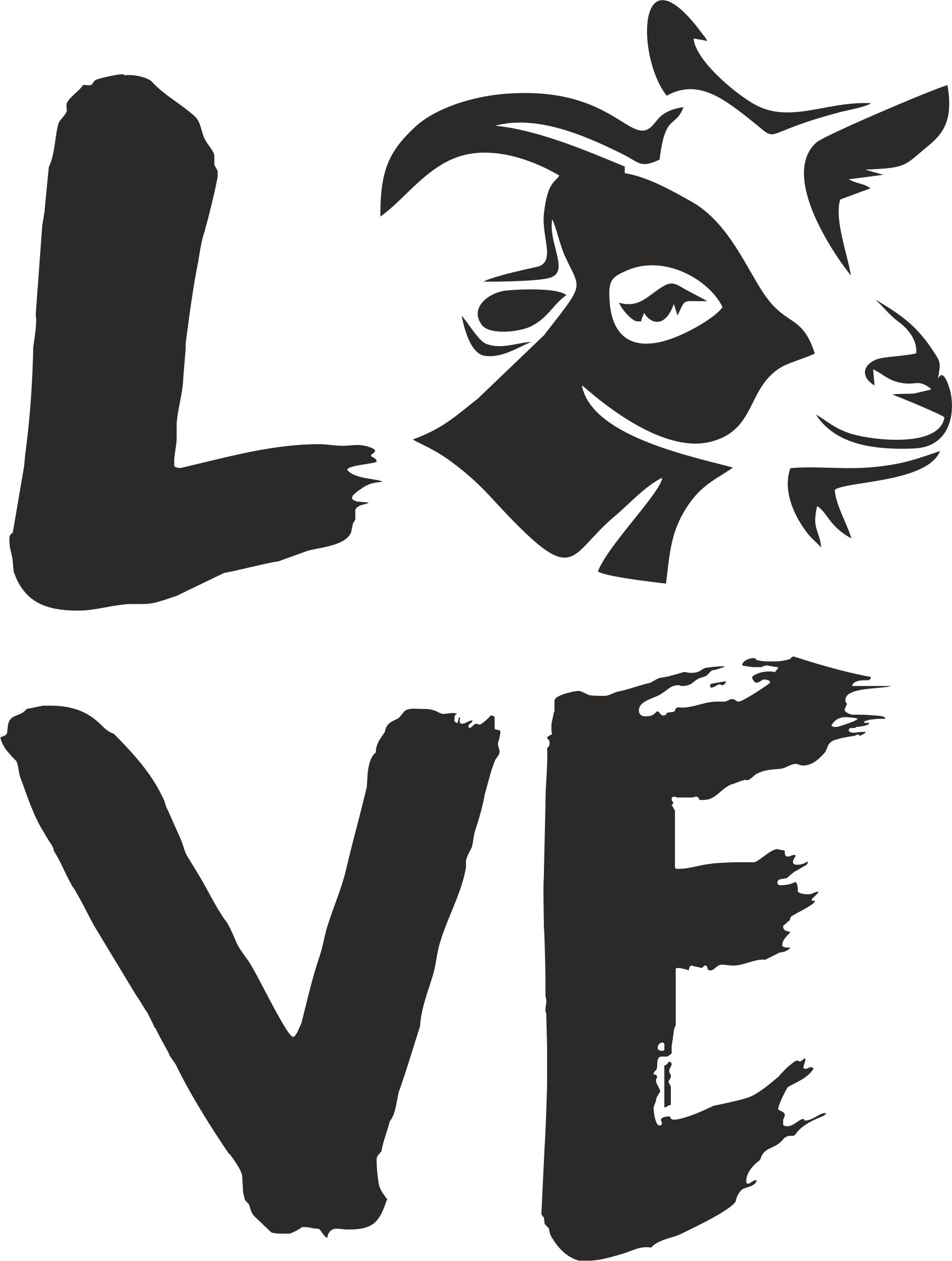 Samolepka love - koza