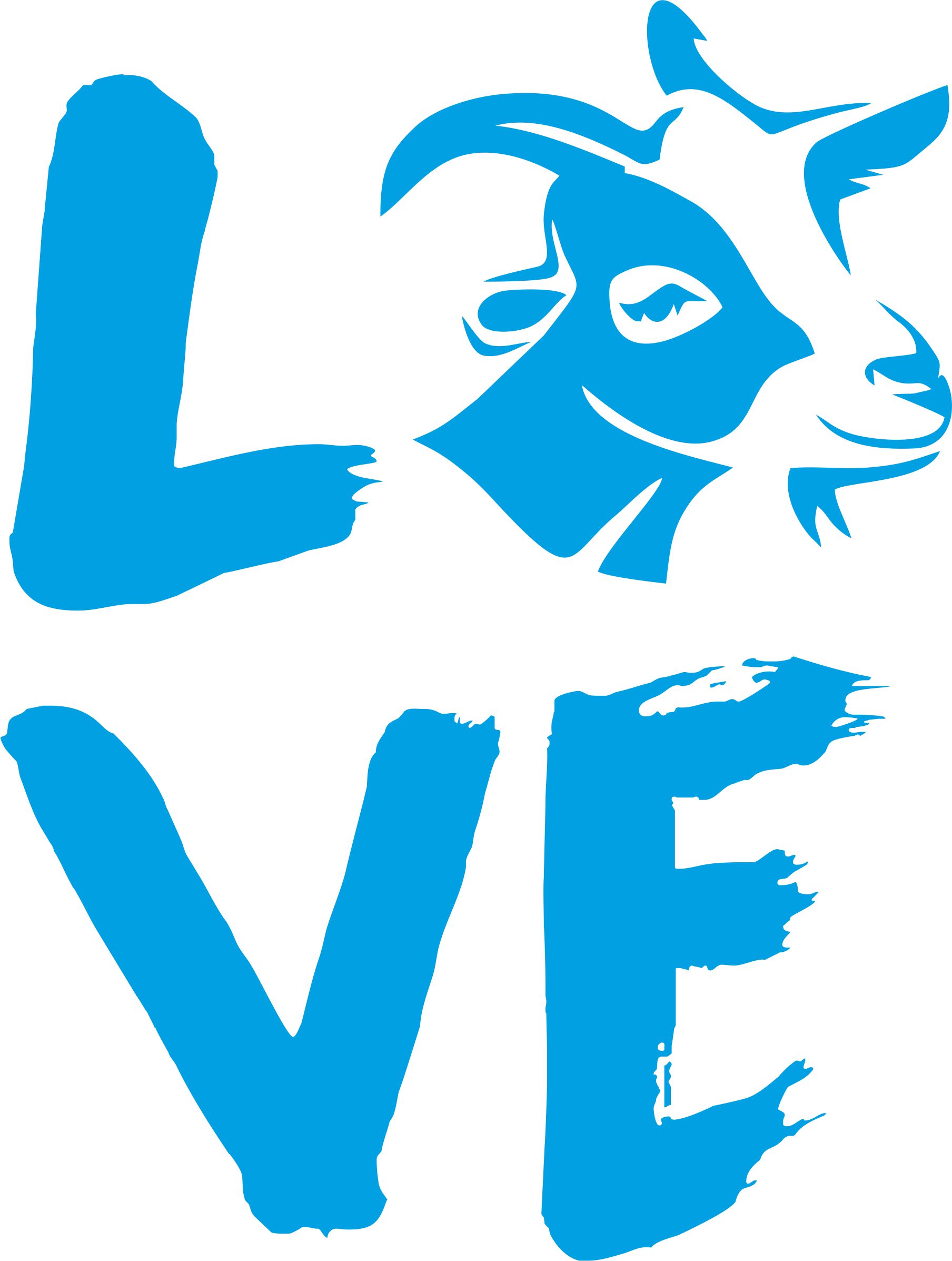 Samolepka love - koza