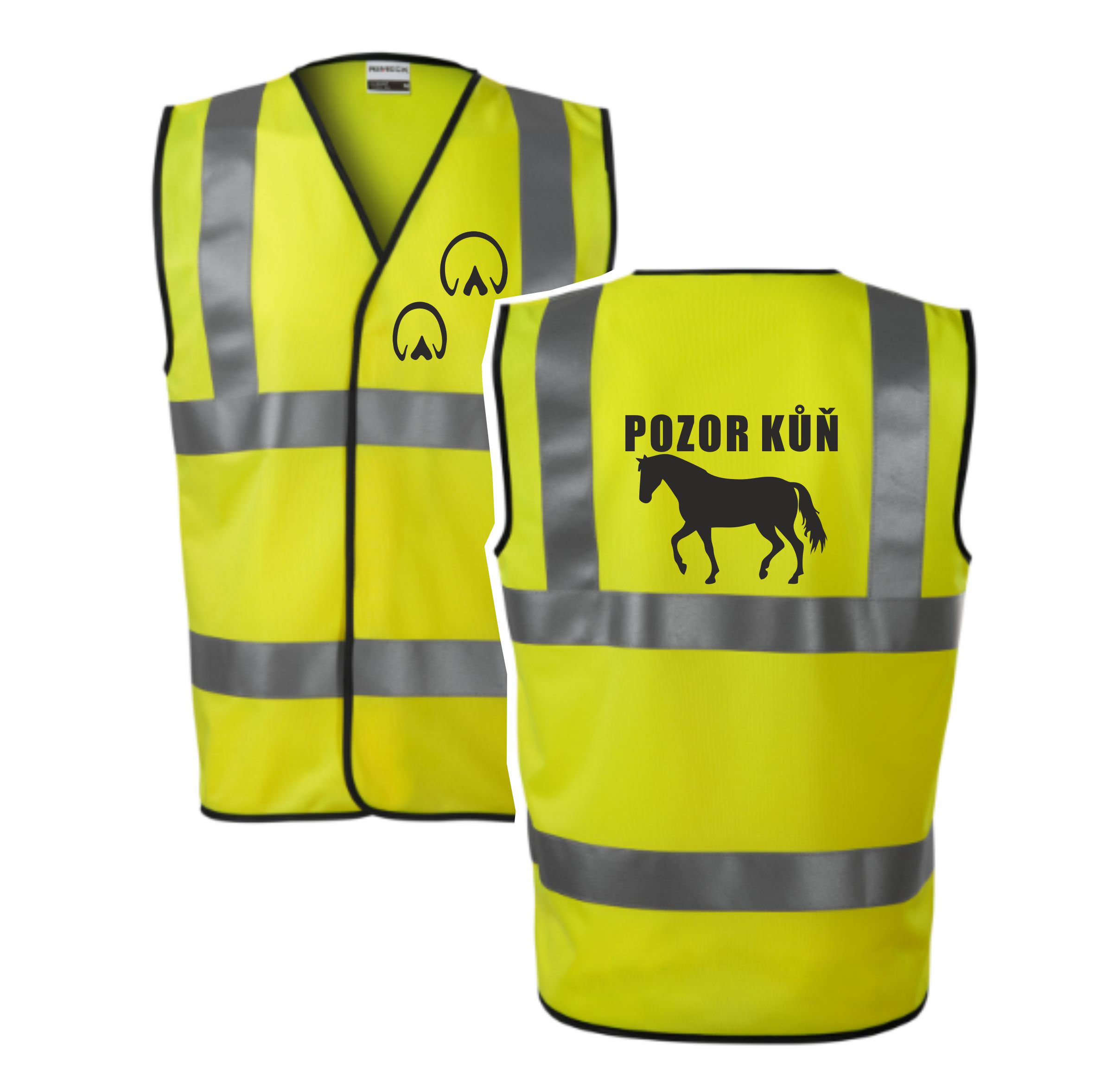 Reflexní vesta - pozor kůň