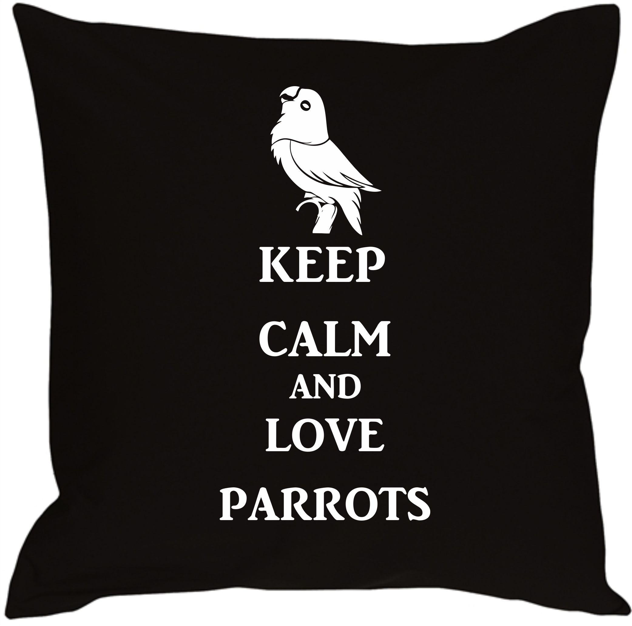 Polštář keep calm and love parrots