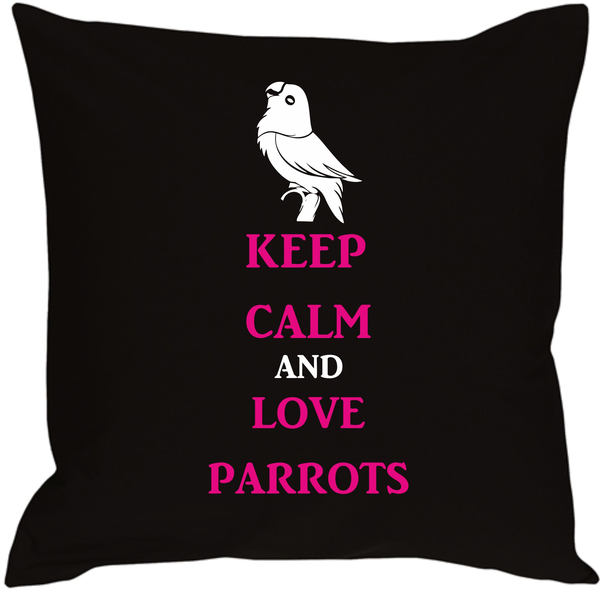 Polštář keep calm and love parrots