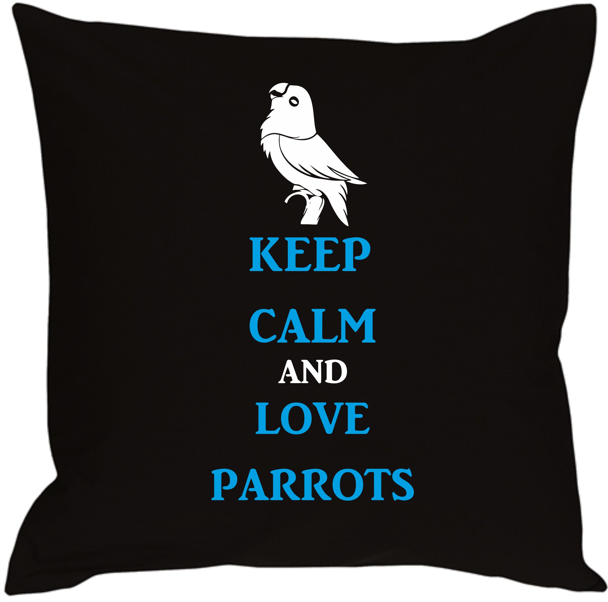 Polštář keep calm and love parrots