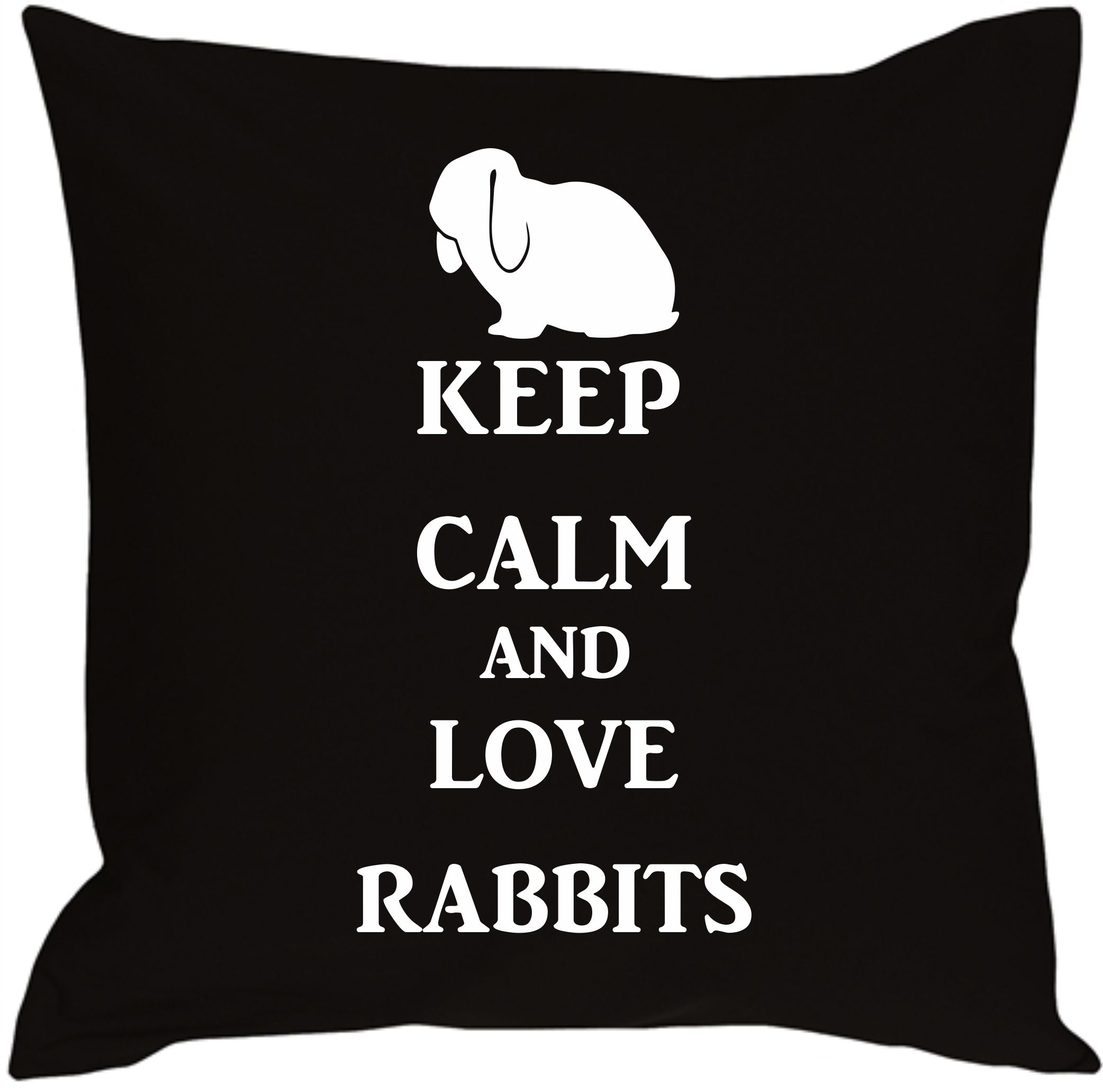 Polštář keep calm and love rabbits
