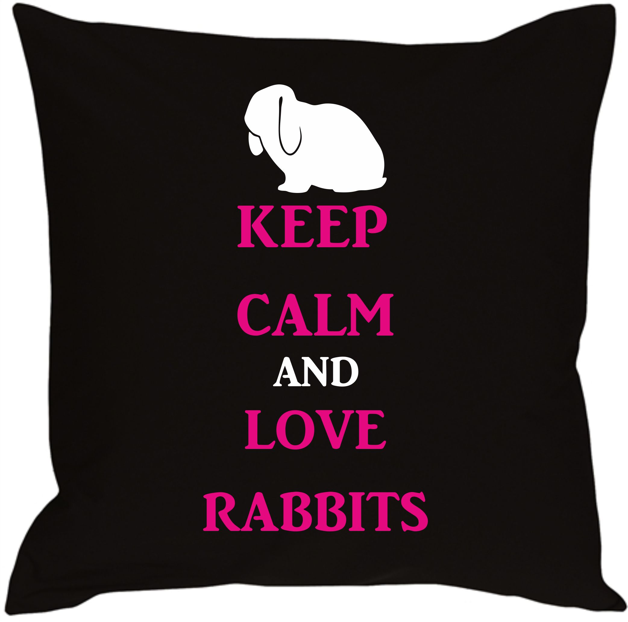 Polštář keep calm and love rabbits