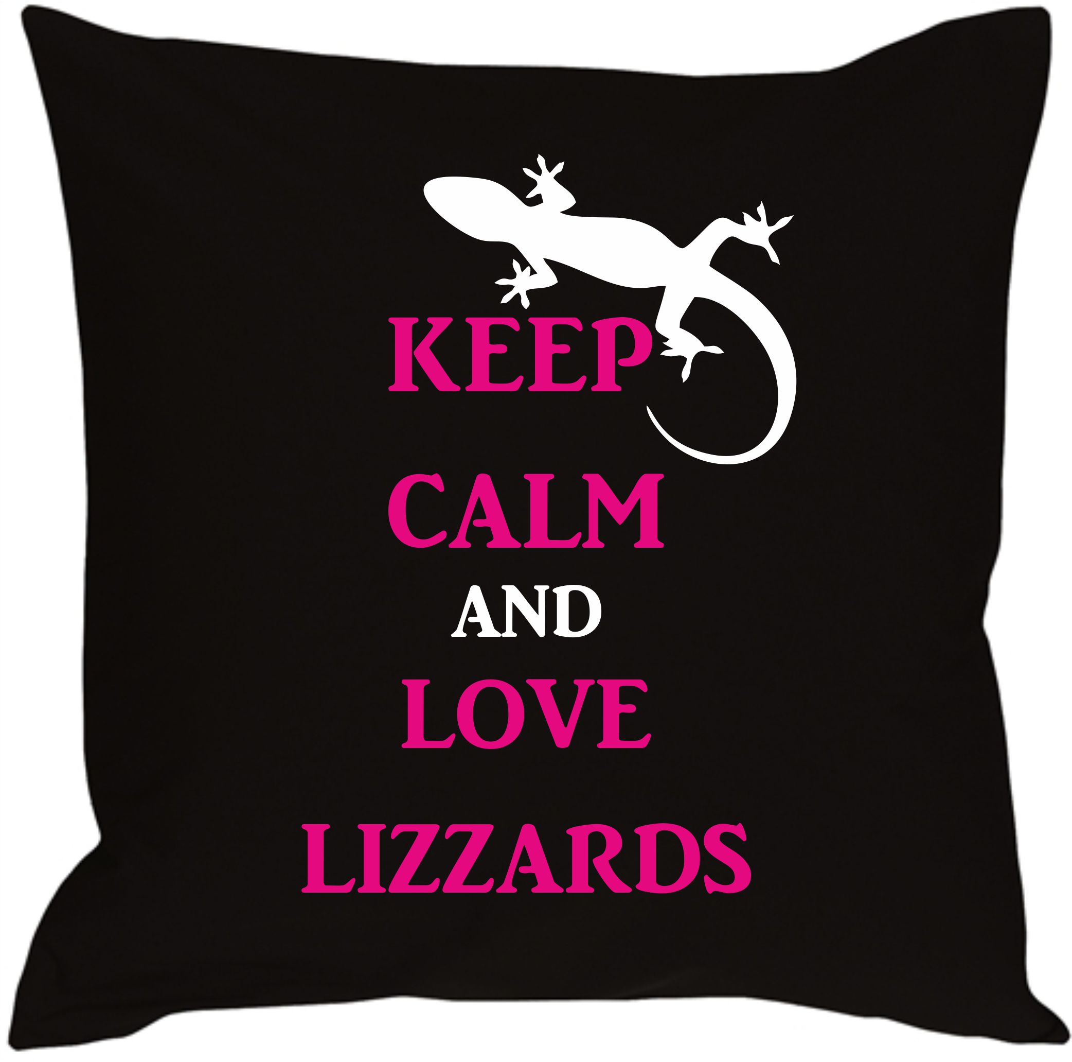 Polštář keep calm and love lizzards