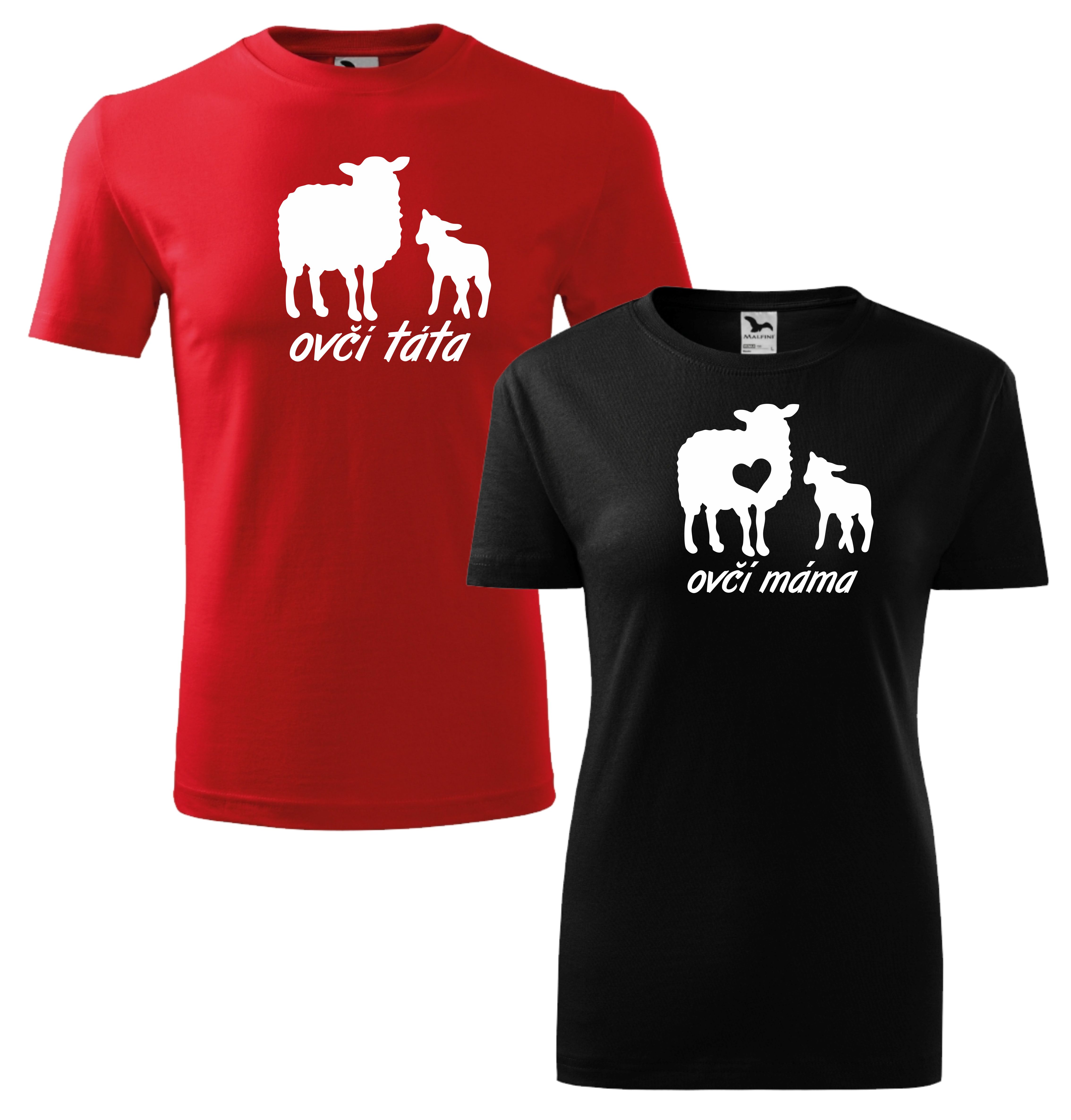 Párová trička ovčí máma a ovčí táta