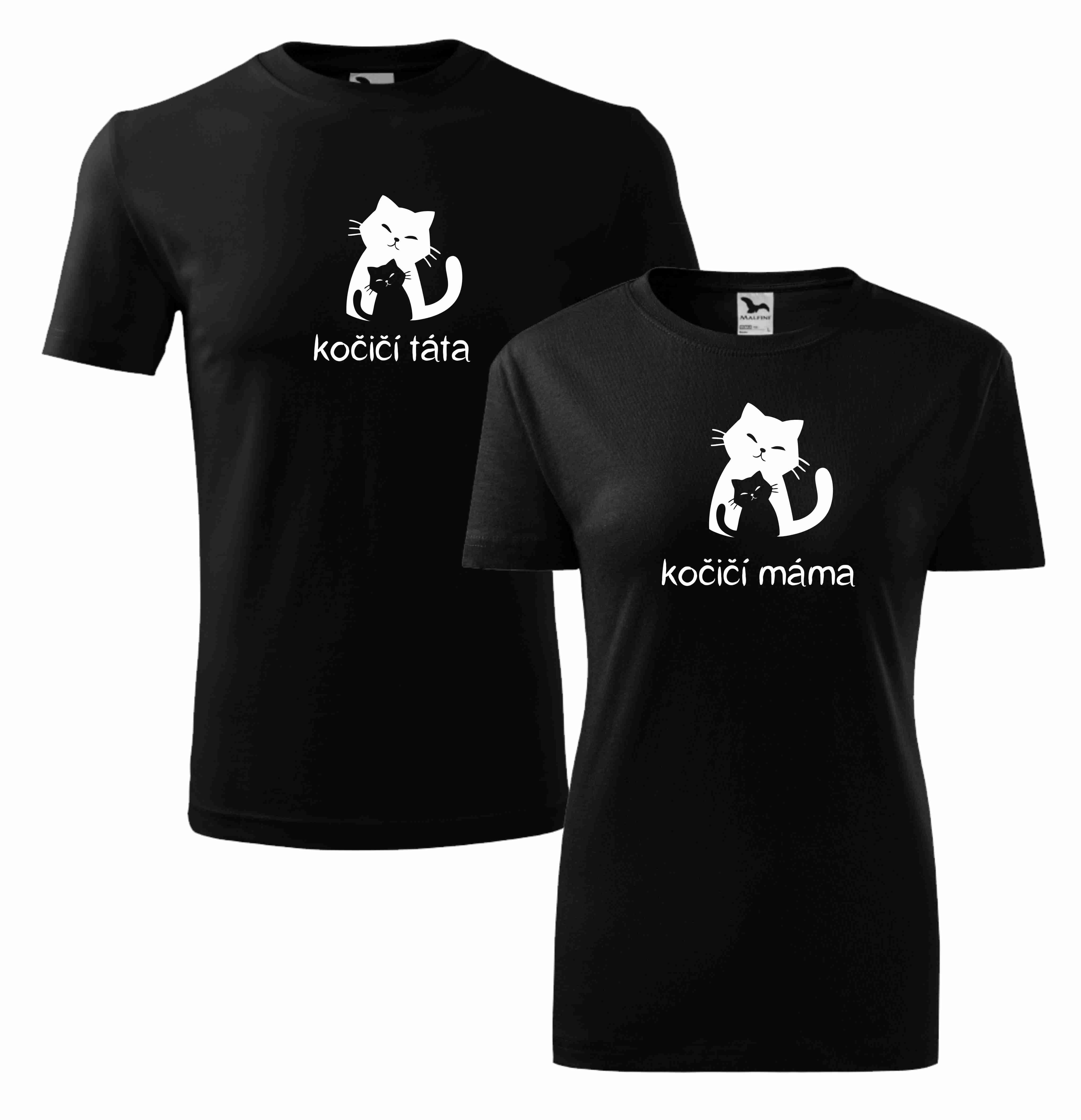 Párová trička kočičí máma / kočičí táta