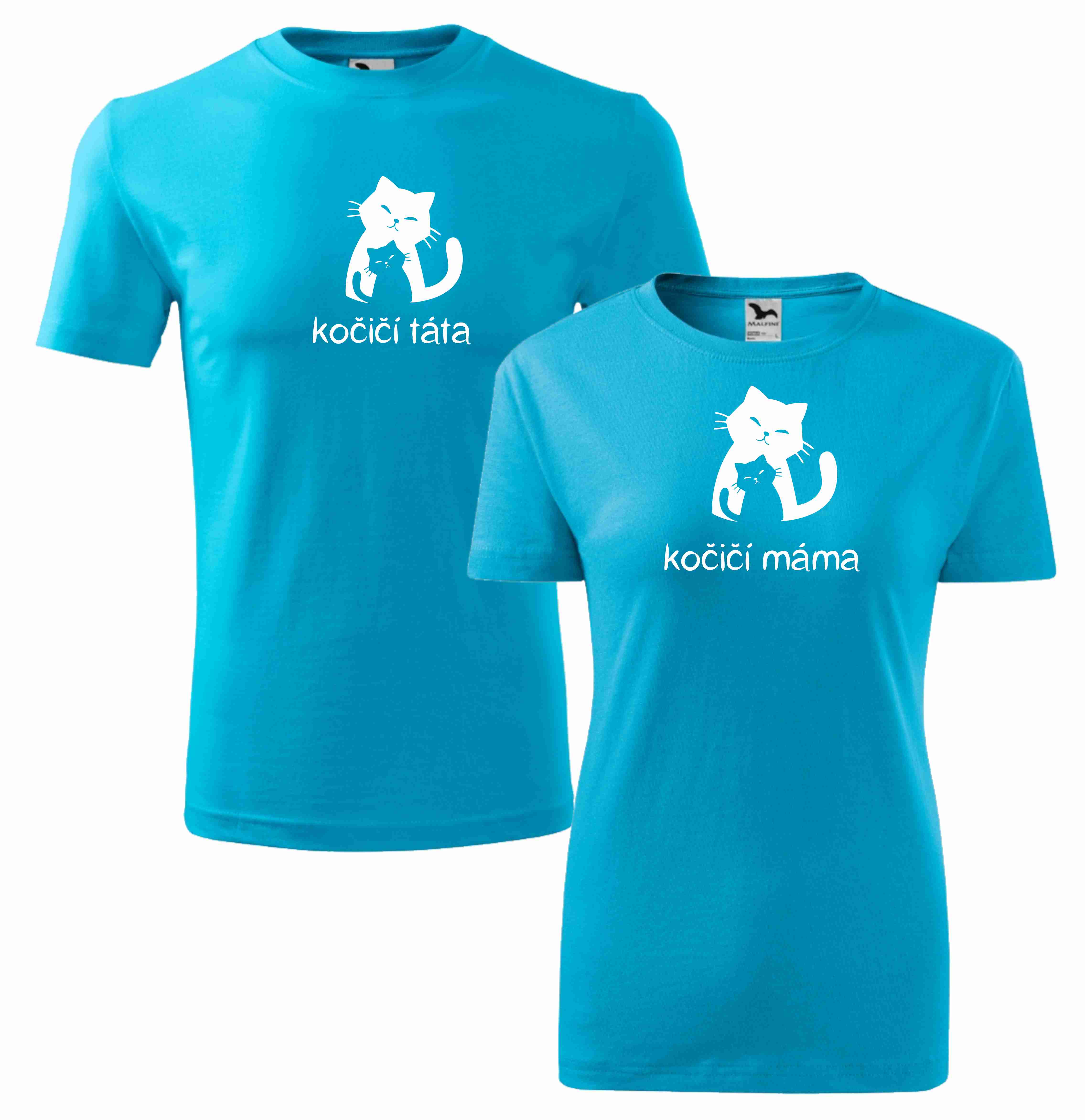 Párová trička kočičí máma / kočičí táta