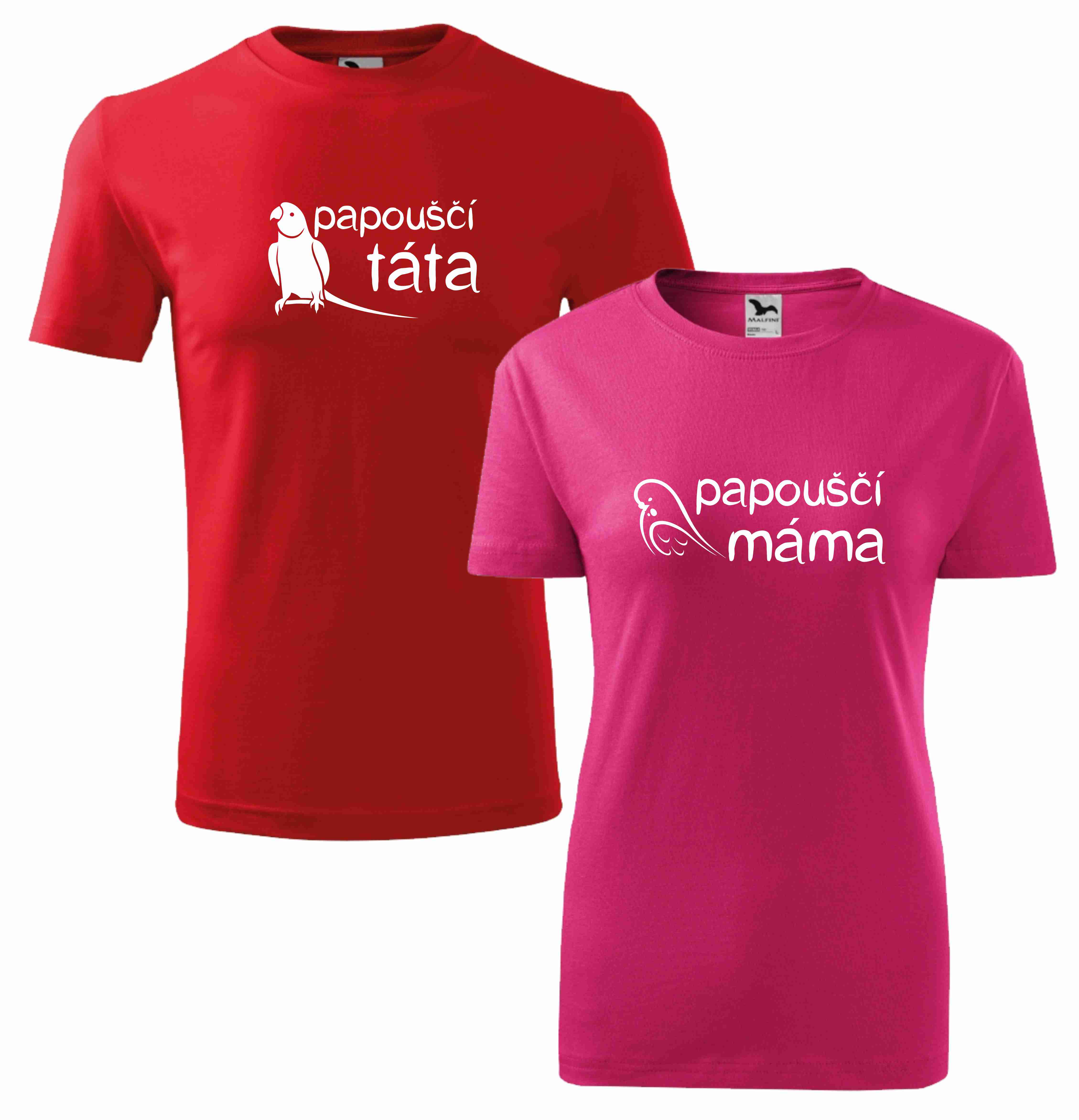 Párová trička papouščí máma / papouščí táta