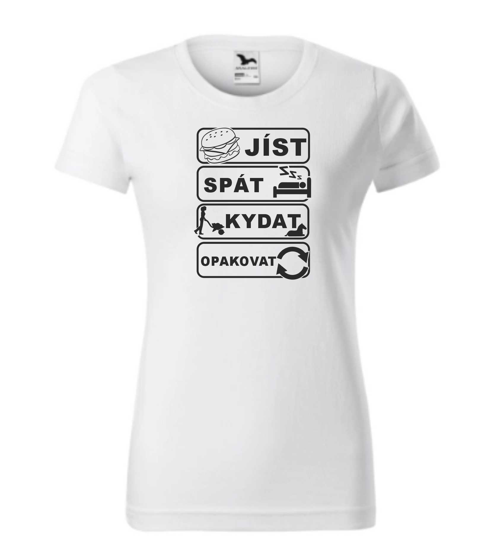 Triko jíst, spát, kydat, opakovat