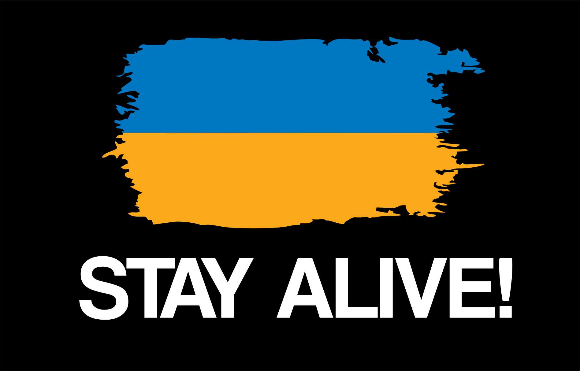 Samolepka Stay alive -  Ukrajina