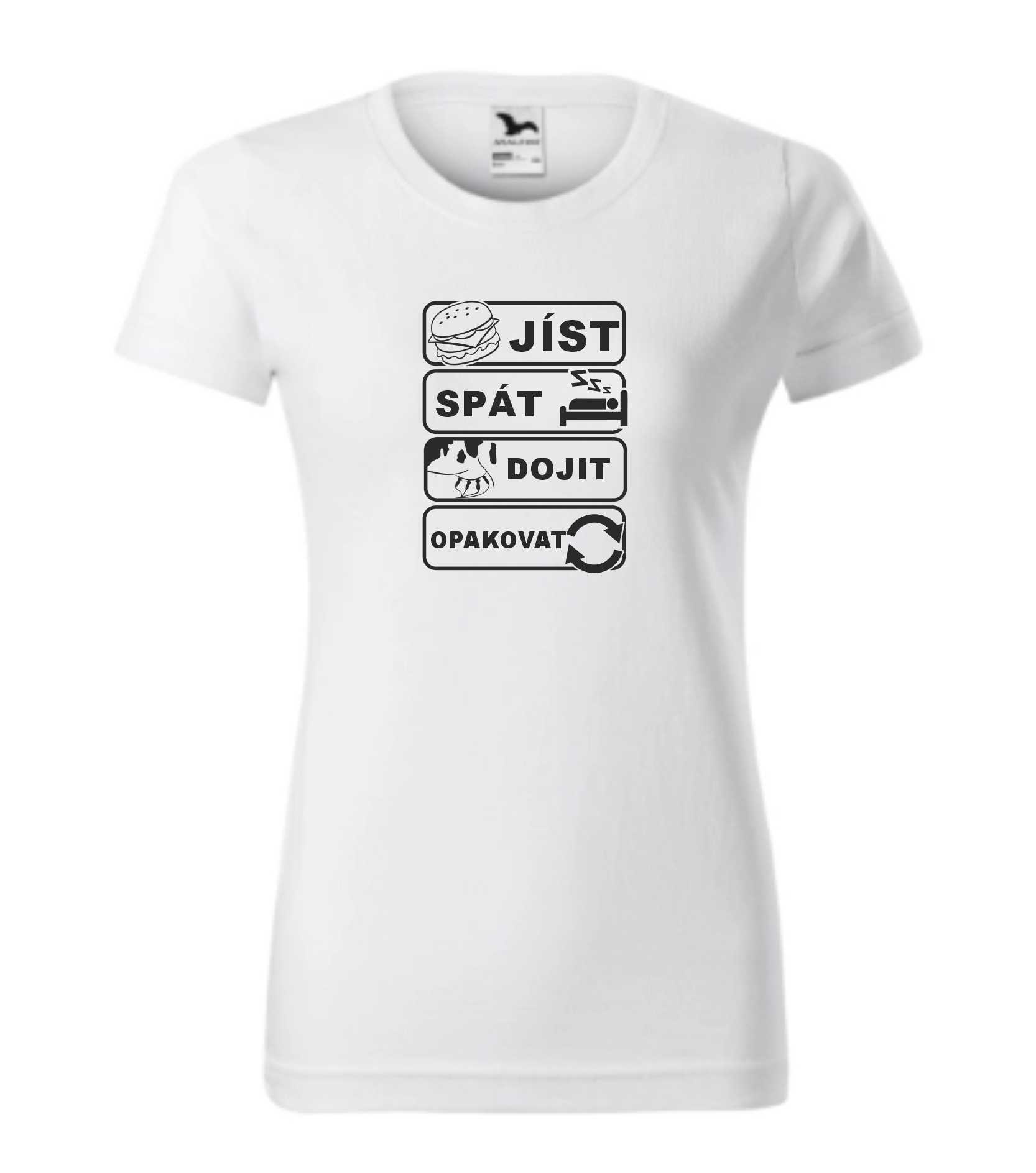 Triko jíst, spát, dojit, opakovat