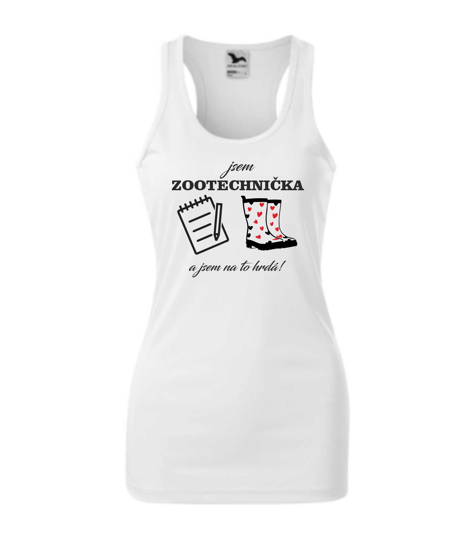 Tílko racer jsem zootechnička