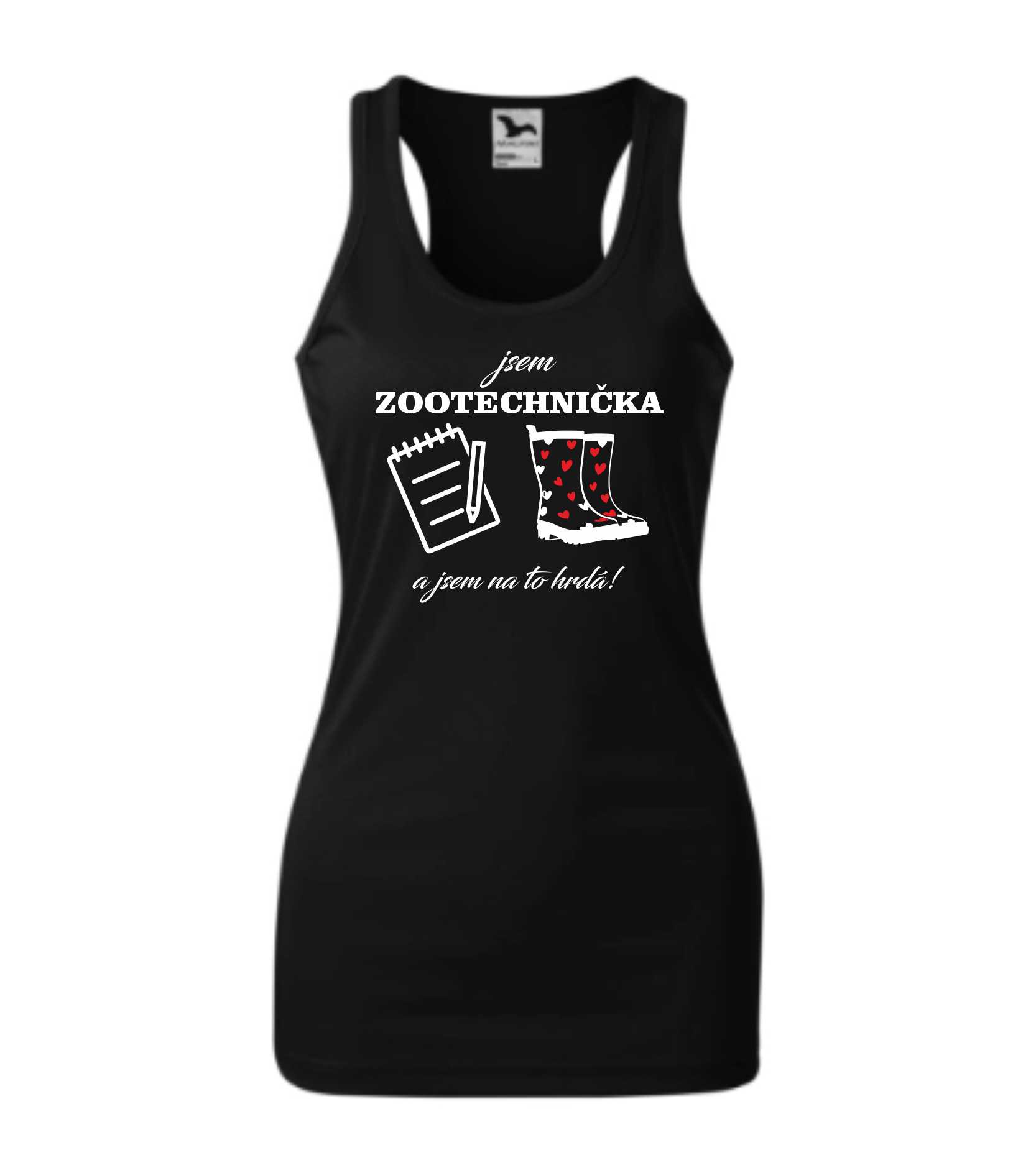 Tílko racer jsem zootechnička