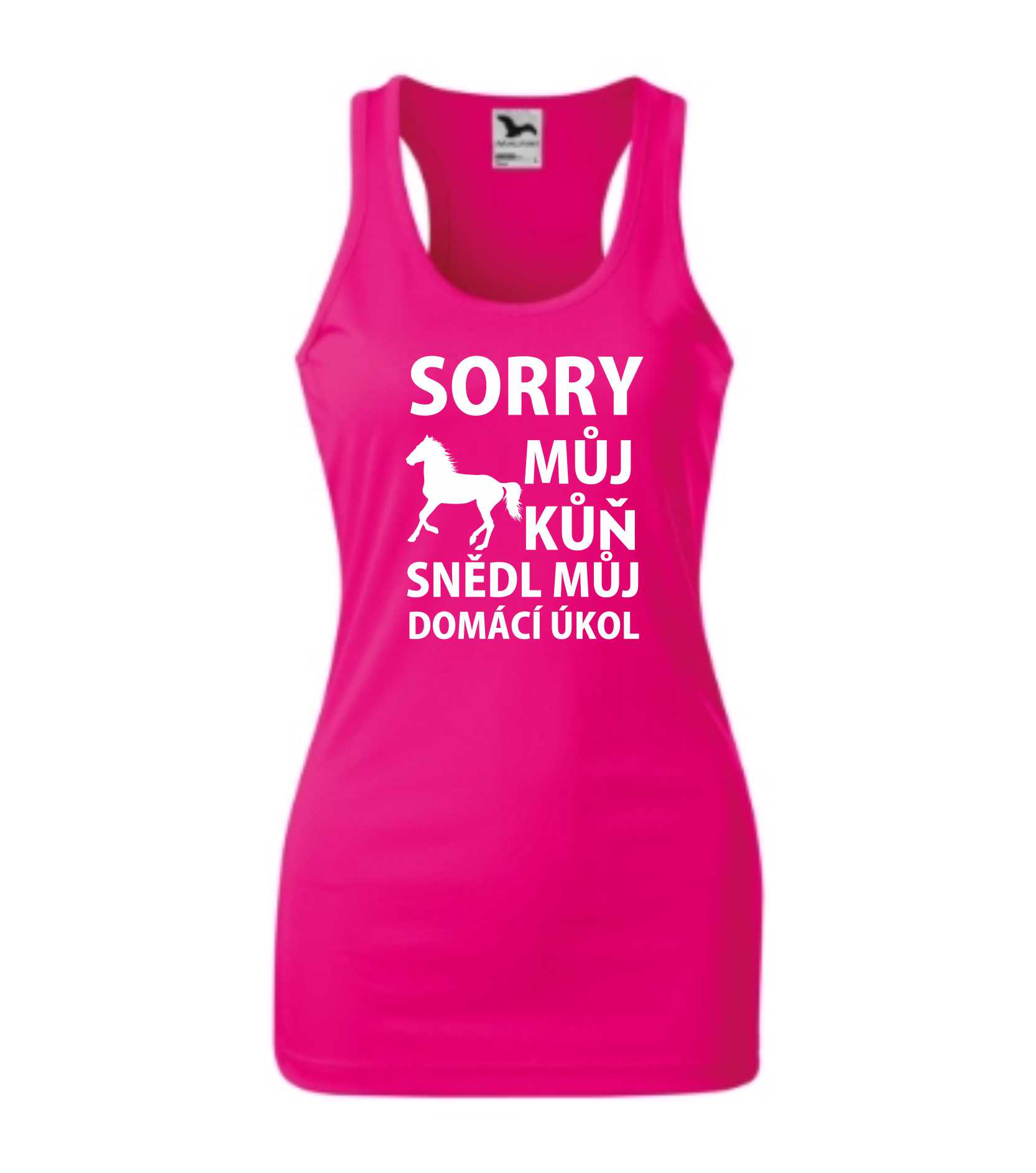 Tílko racer sorry můj kůň mi snědl domácí úkol